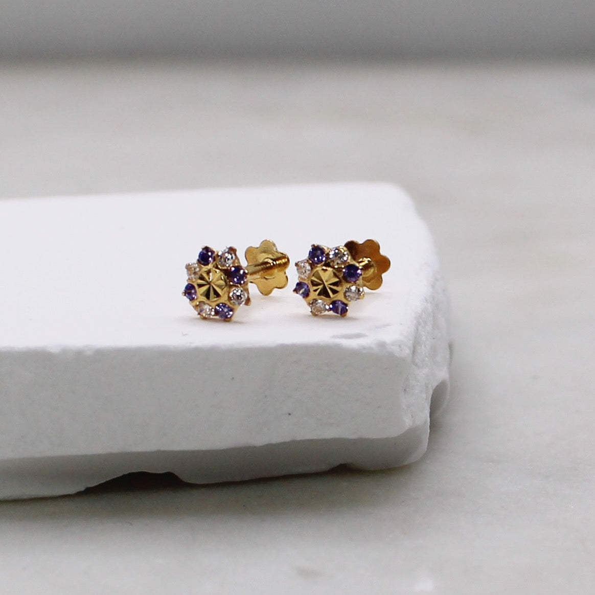 Lilac Flower Studs