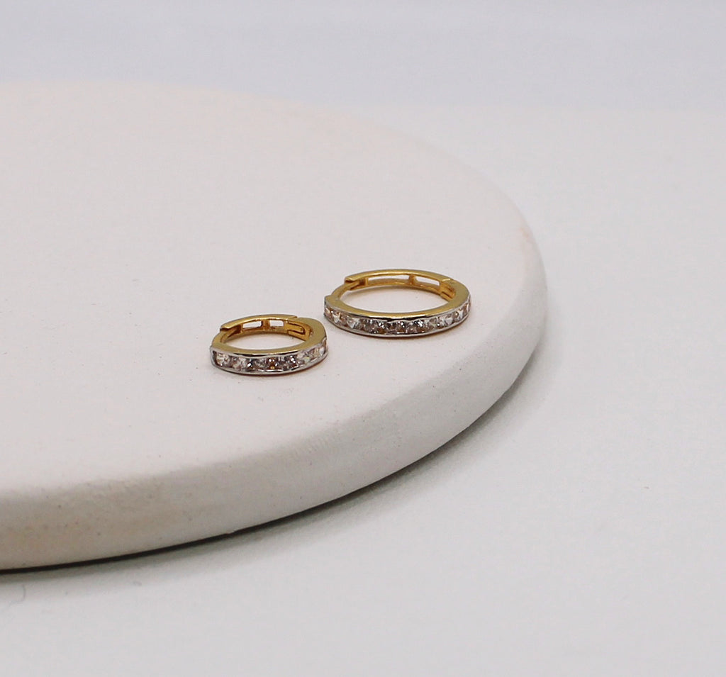 Dainty Rhodium Finish Hoop (Single piece)