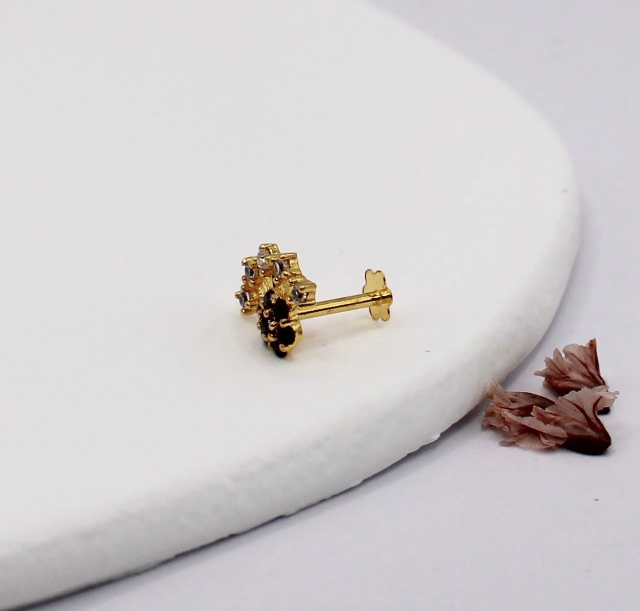 Black Crescent Stud