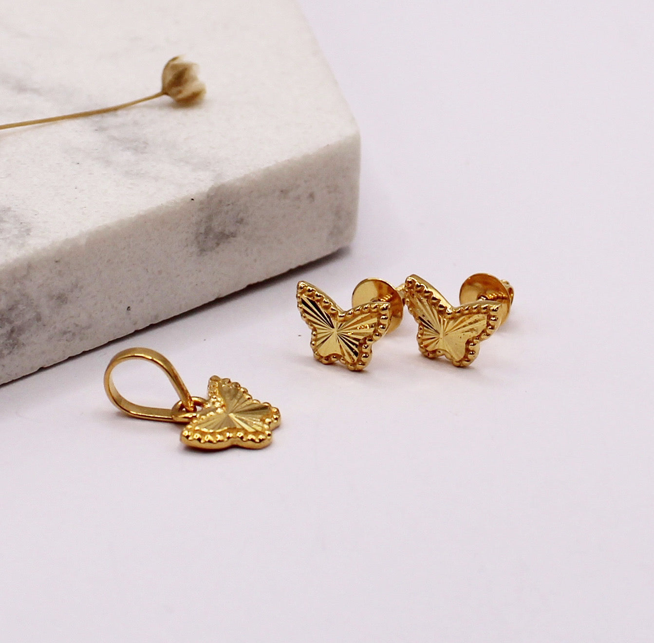 Super-mini Butterfly Pendant Set