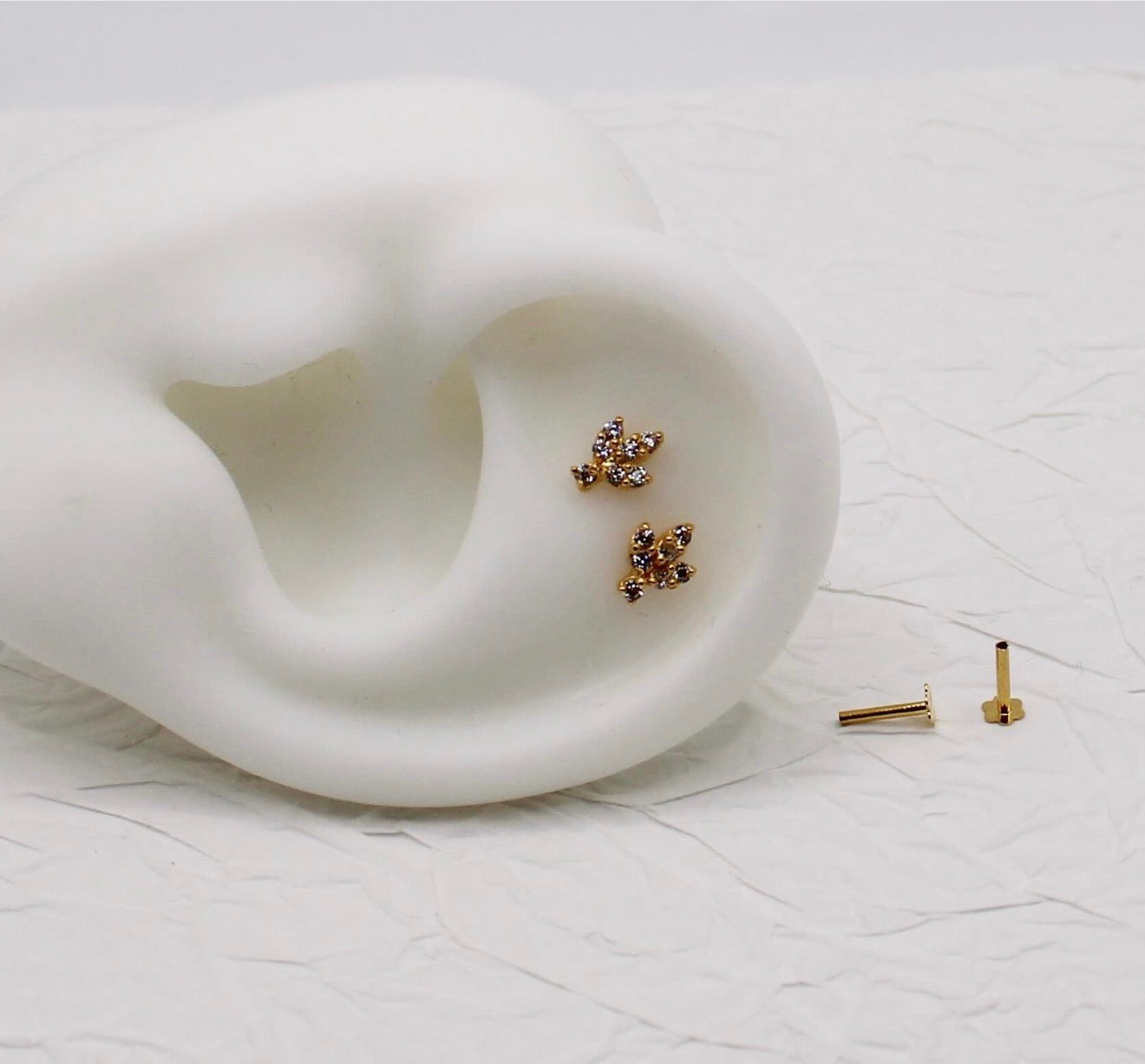 Gold Leafy Stud | single piece