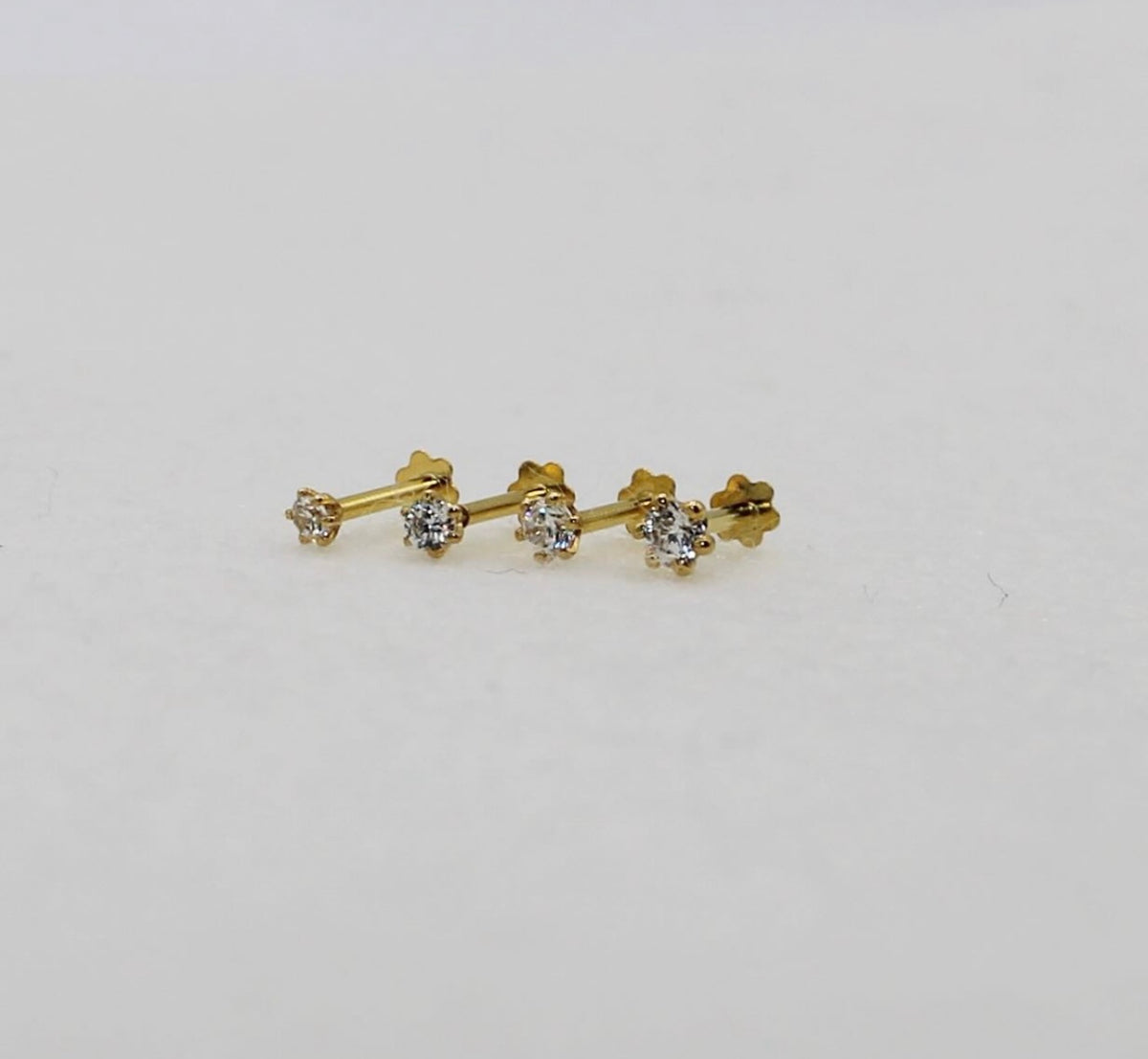 Floral Setting Sparkly Studs | single piece