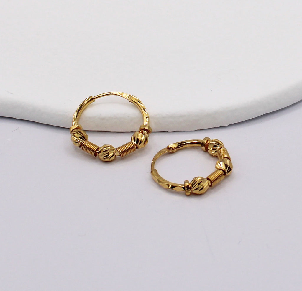 Beaded Hoops | 22carat