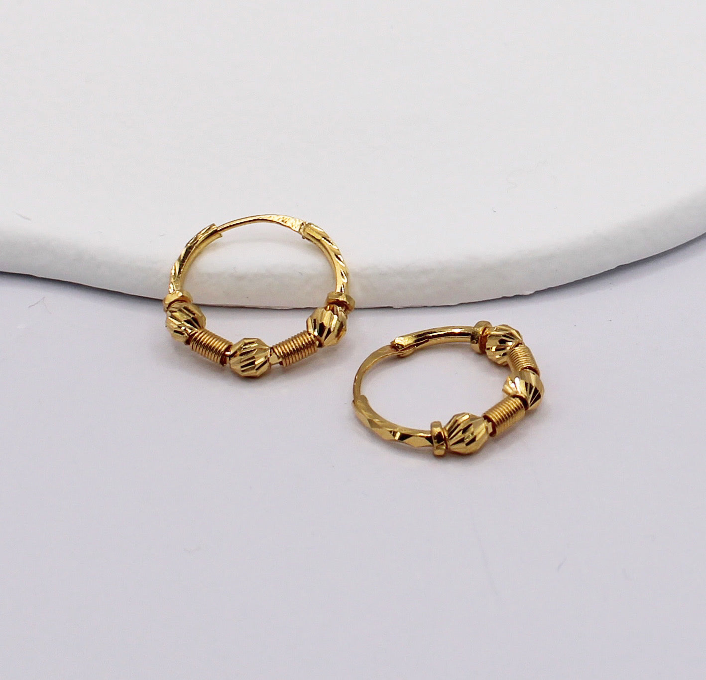 Beaded Hoops | 22carat