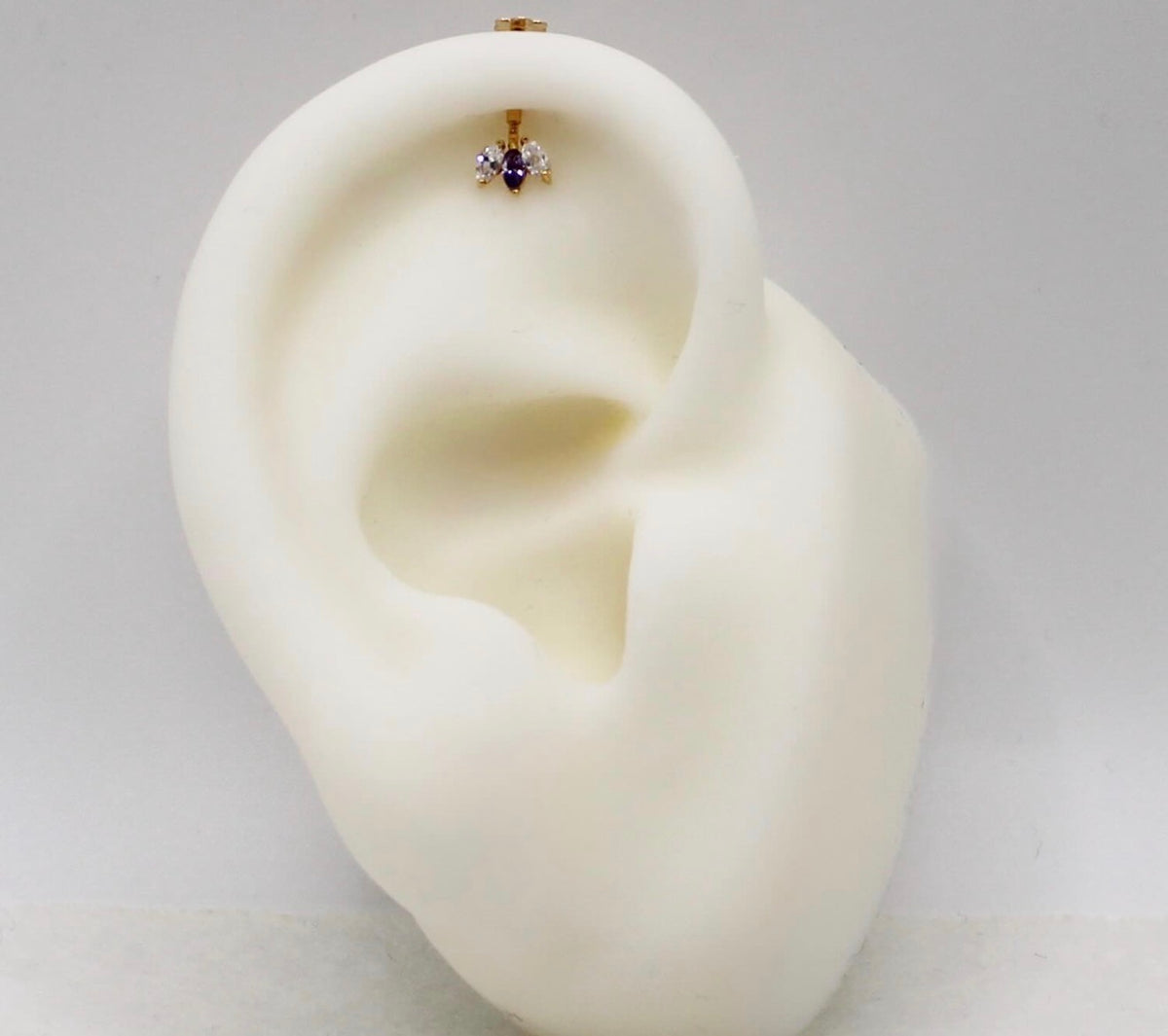 Super Mini Tulip Stud | vertical helix piercing