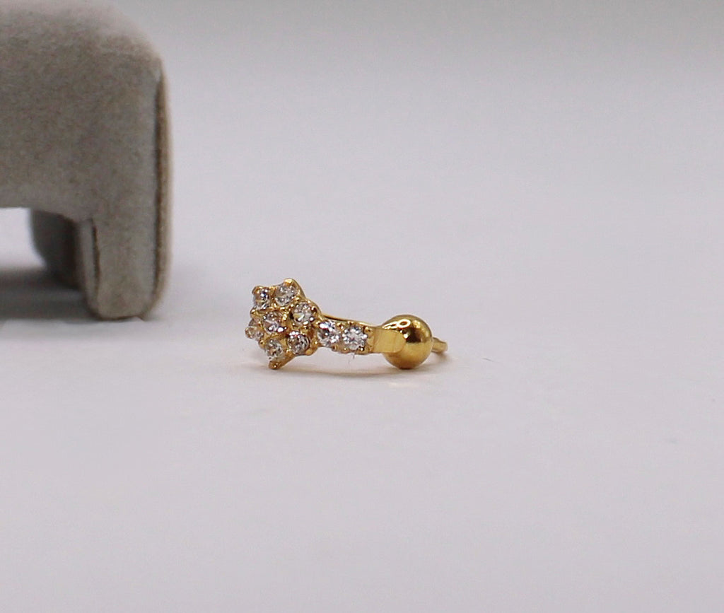 Sparkly Flowery Hoop