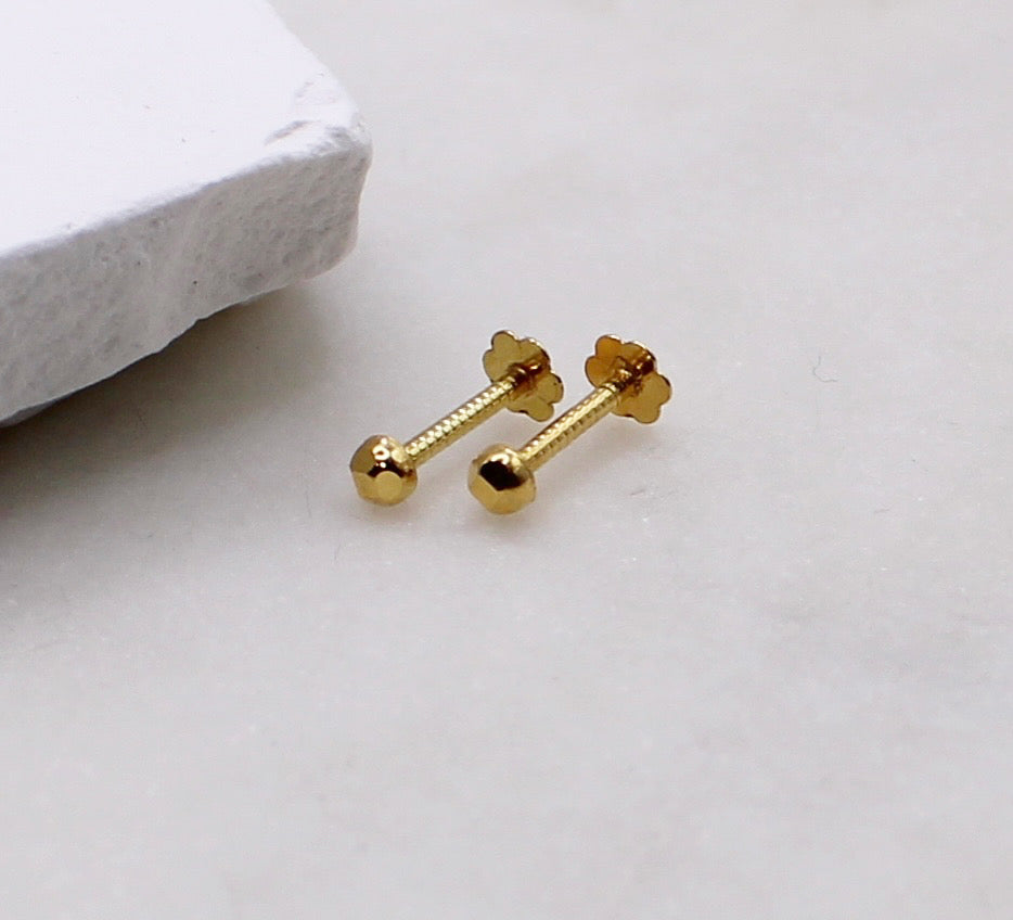 2mm Diamond Cut Studs