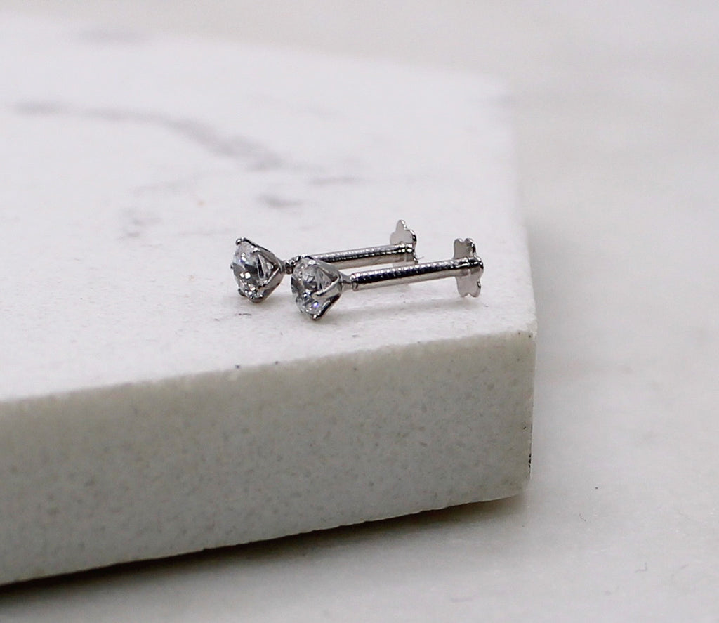 3.5mm Rhodium Studs