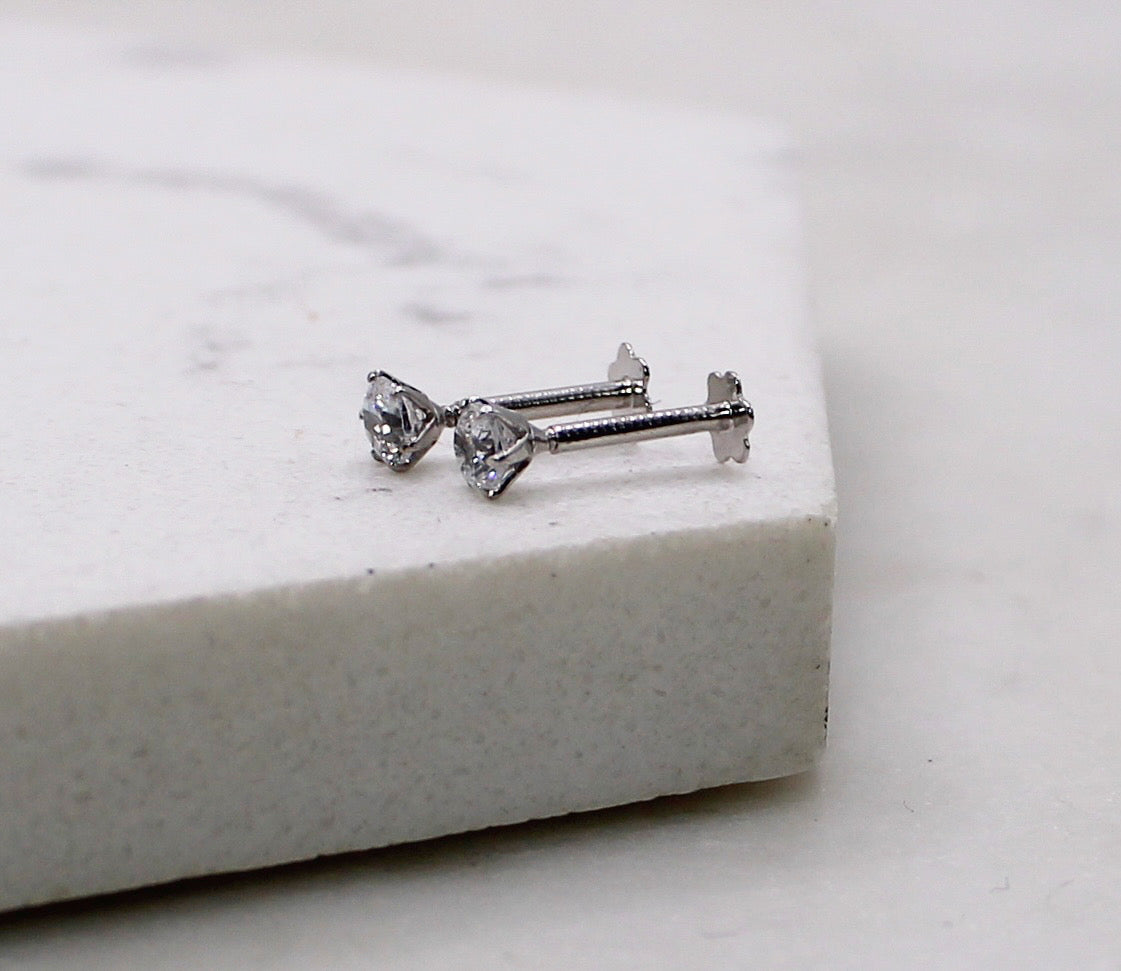 3.5mm Rhodium Studs