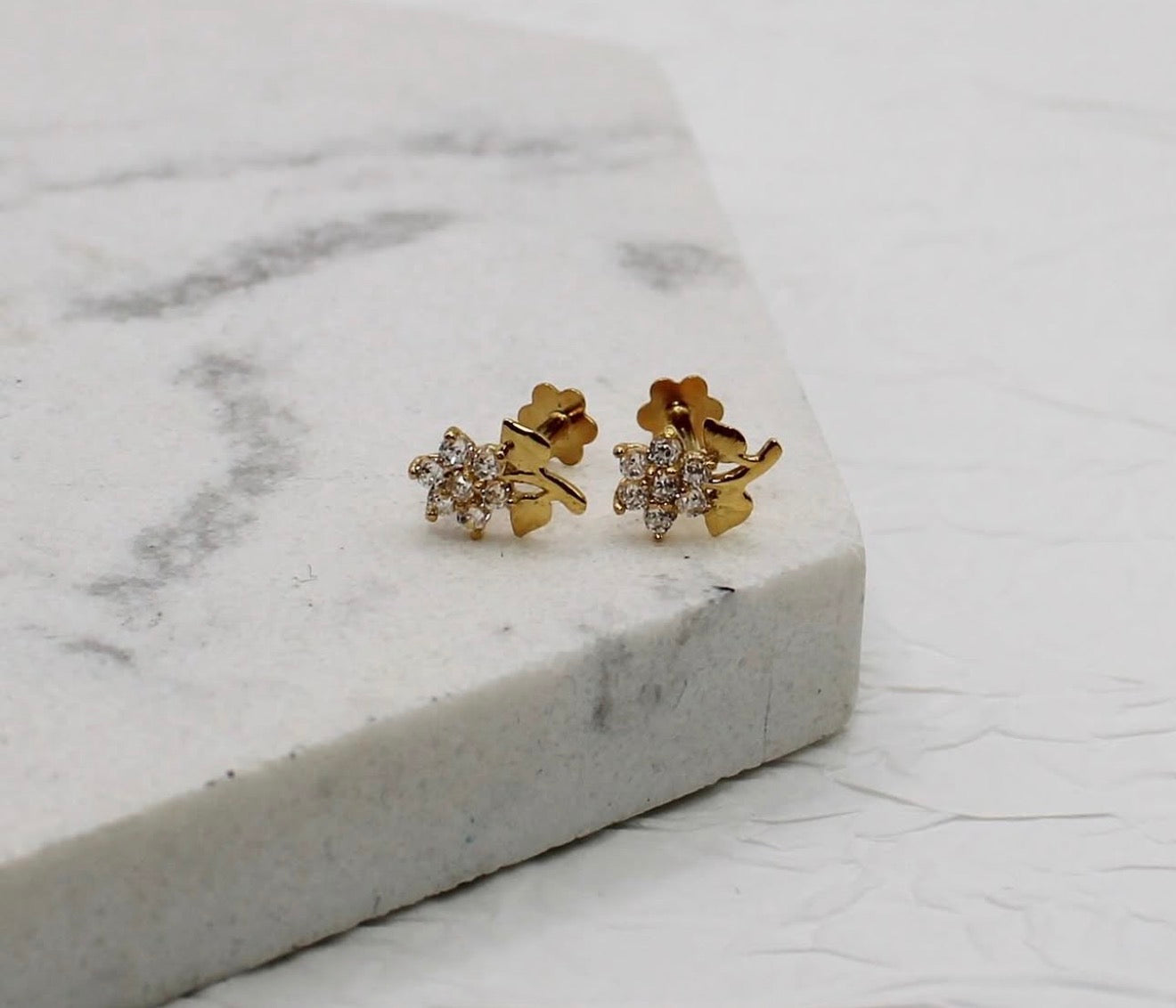 Flower With Leaf Studs