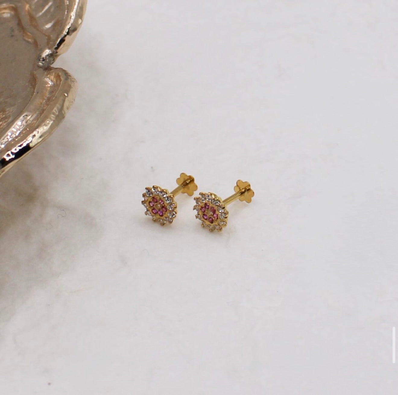 Pink Sparkly Studs | pair