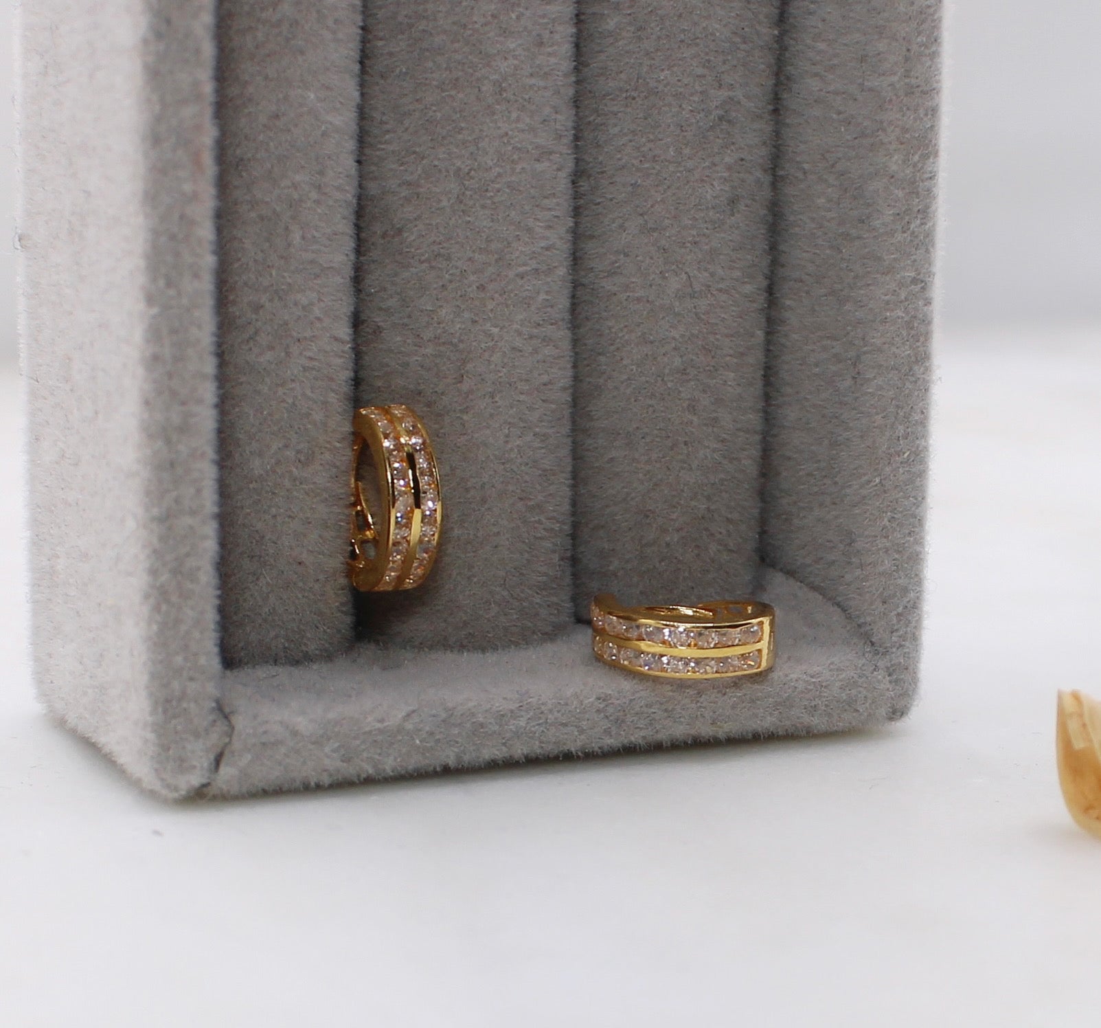 Chanel Stone Set Huggies | 8.5mm