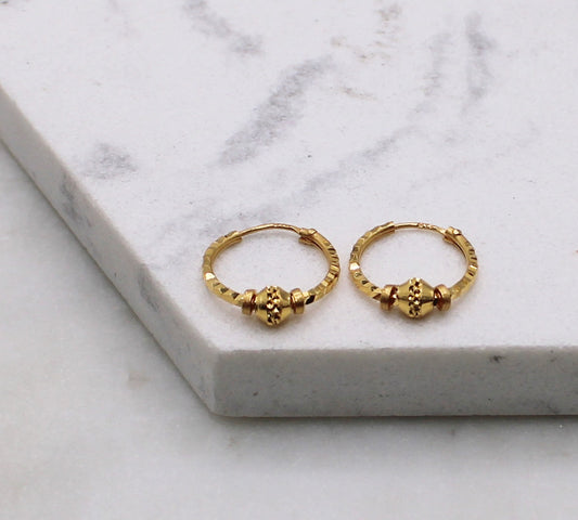 Dainty 22carat Hoops