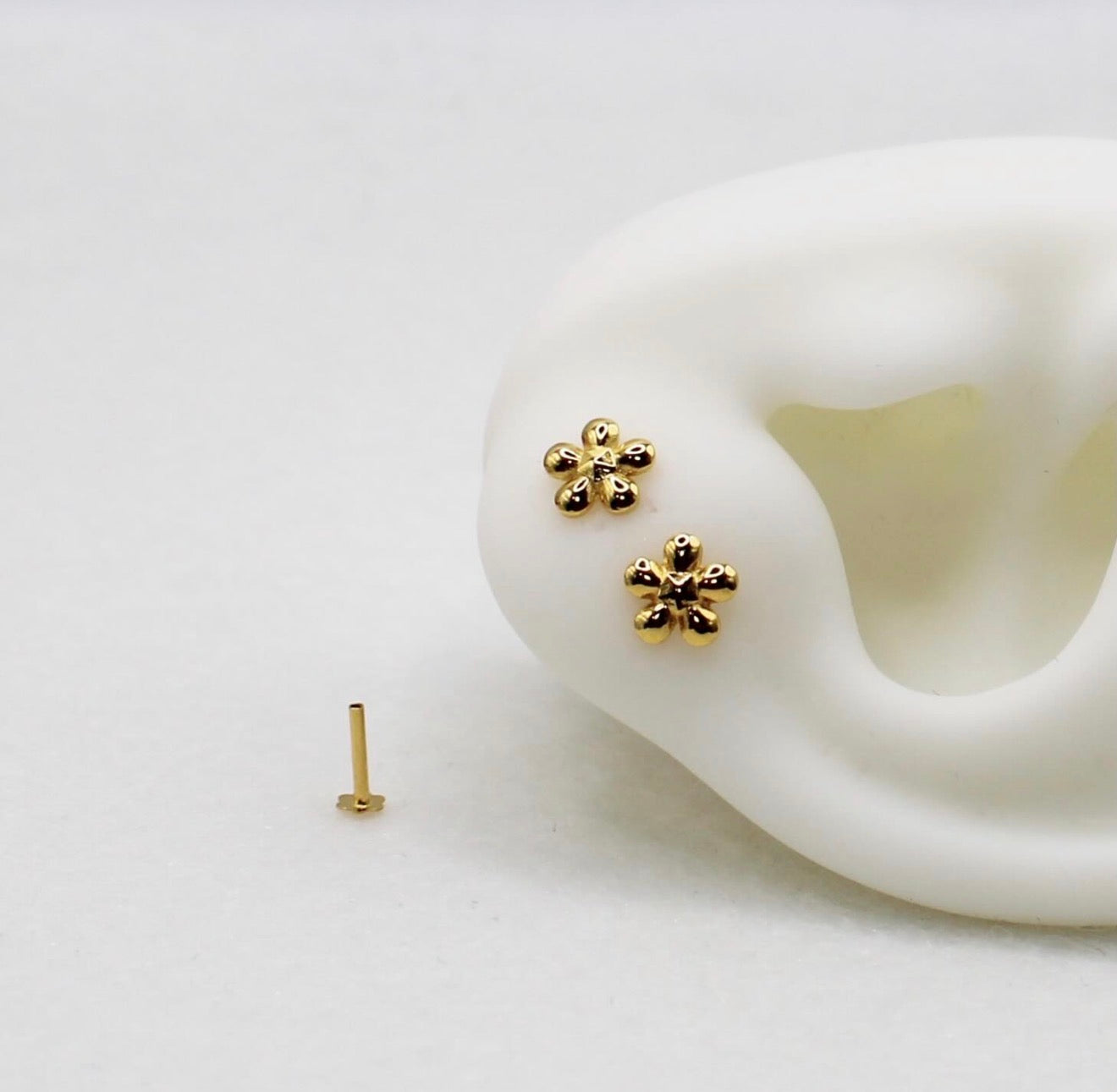 Gold Flower Studs