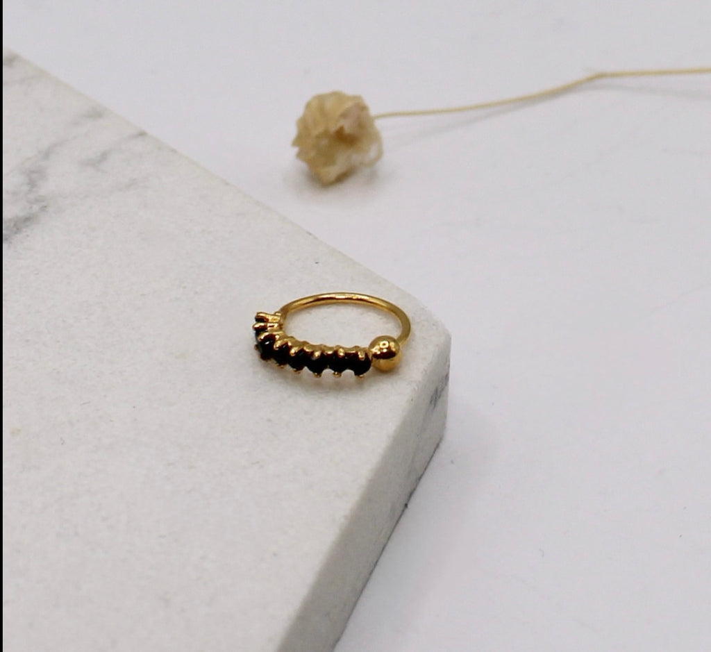 All Black Cluster Hoop