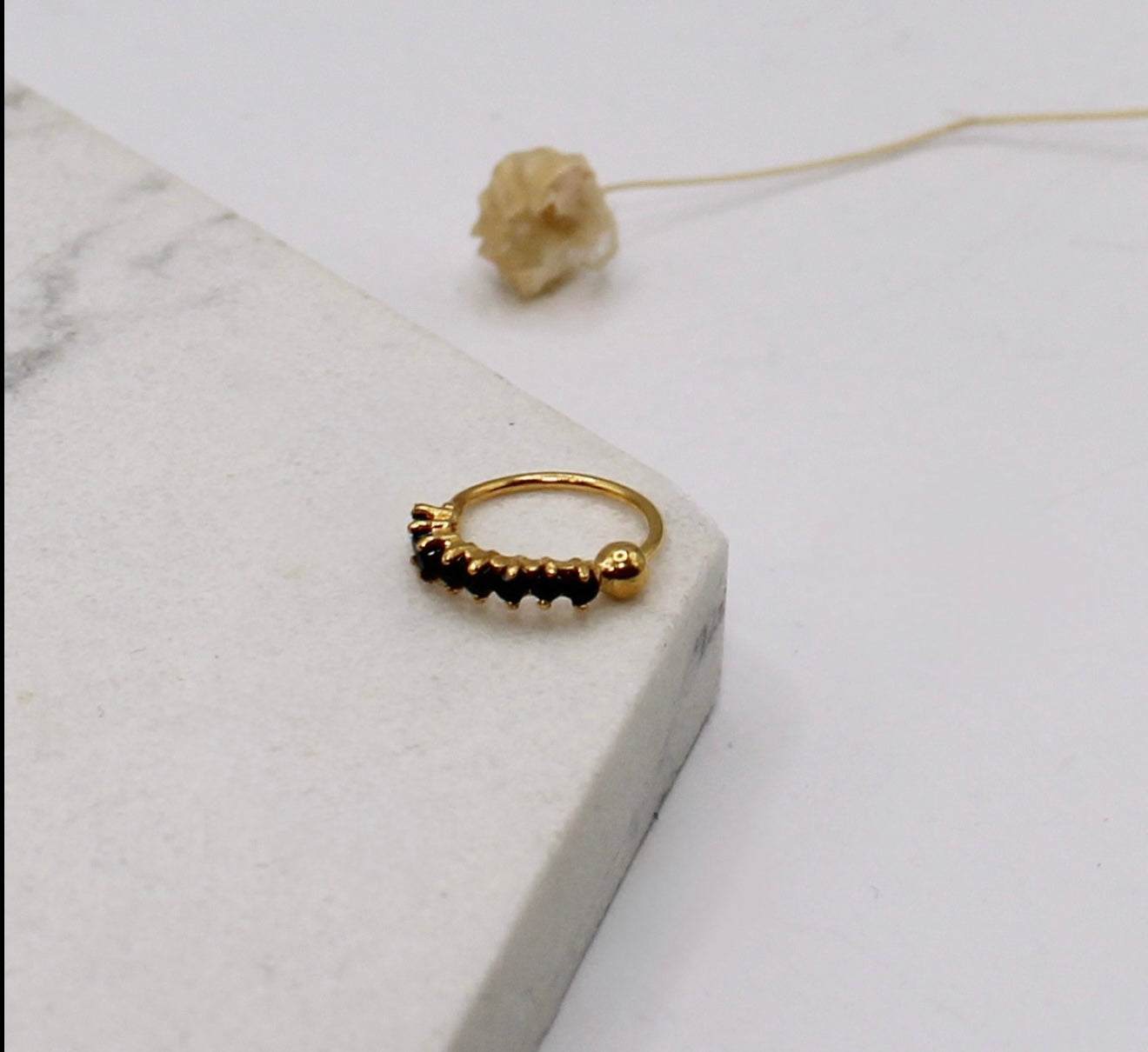 All Black Cluster Hoop