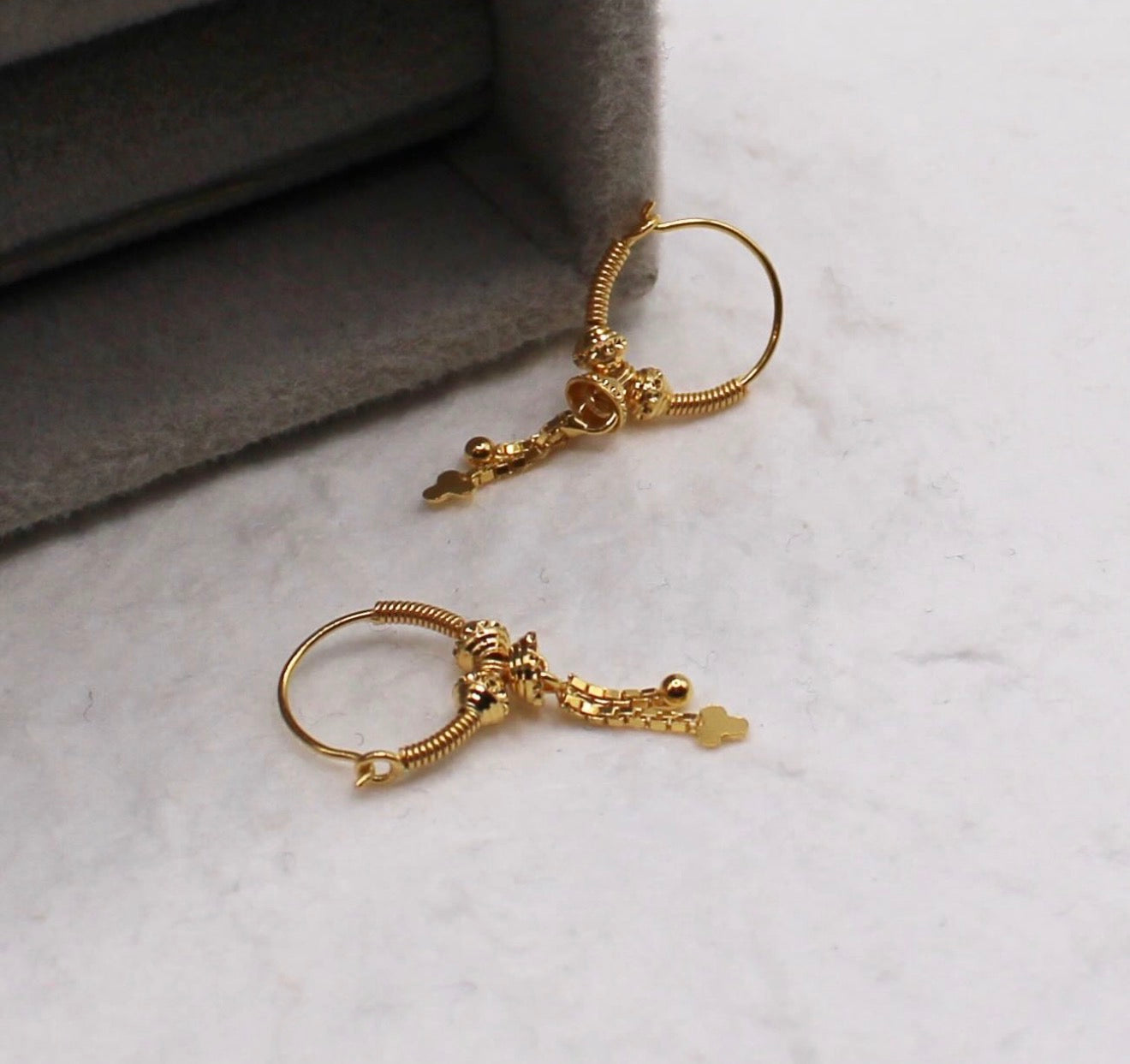 Dainty Drop Hoops