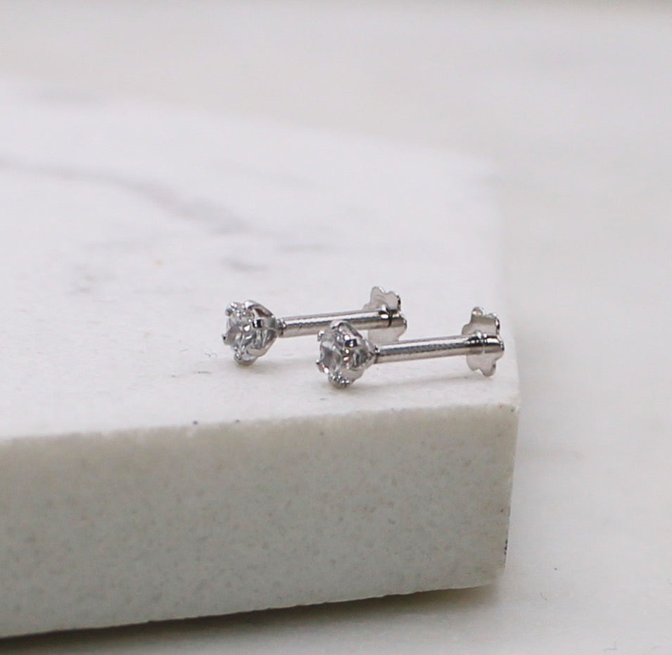 3.5mm Rhodium Studs