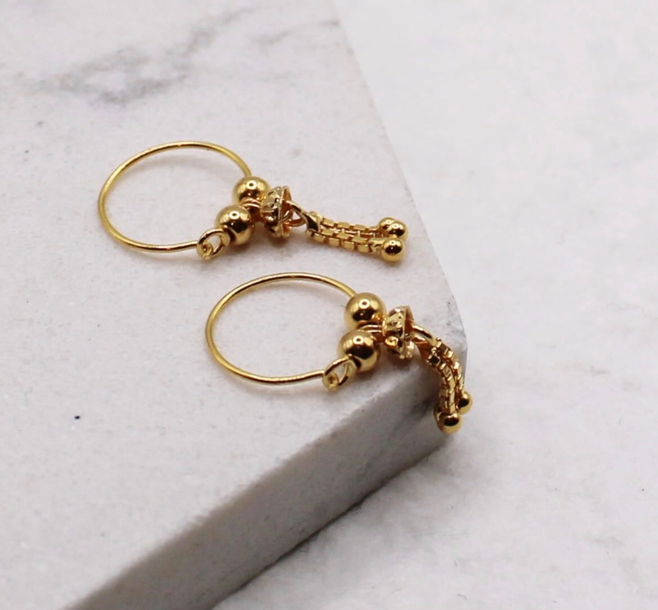 Anaya Chain Hoops | 9mm