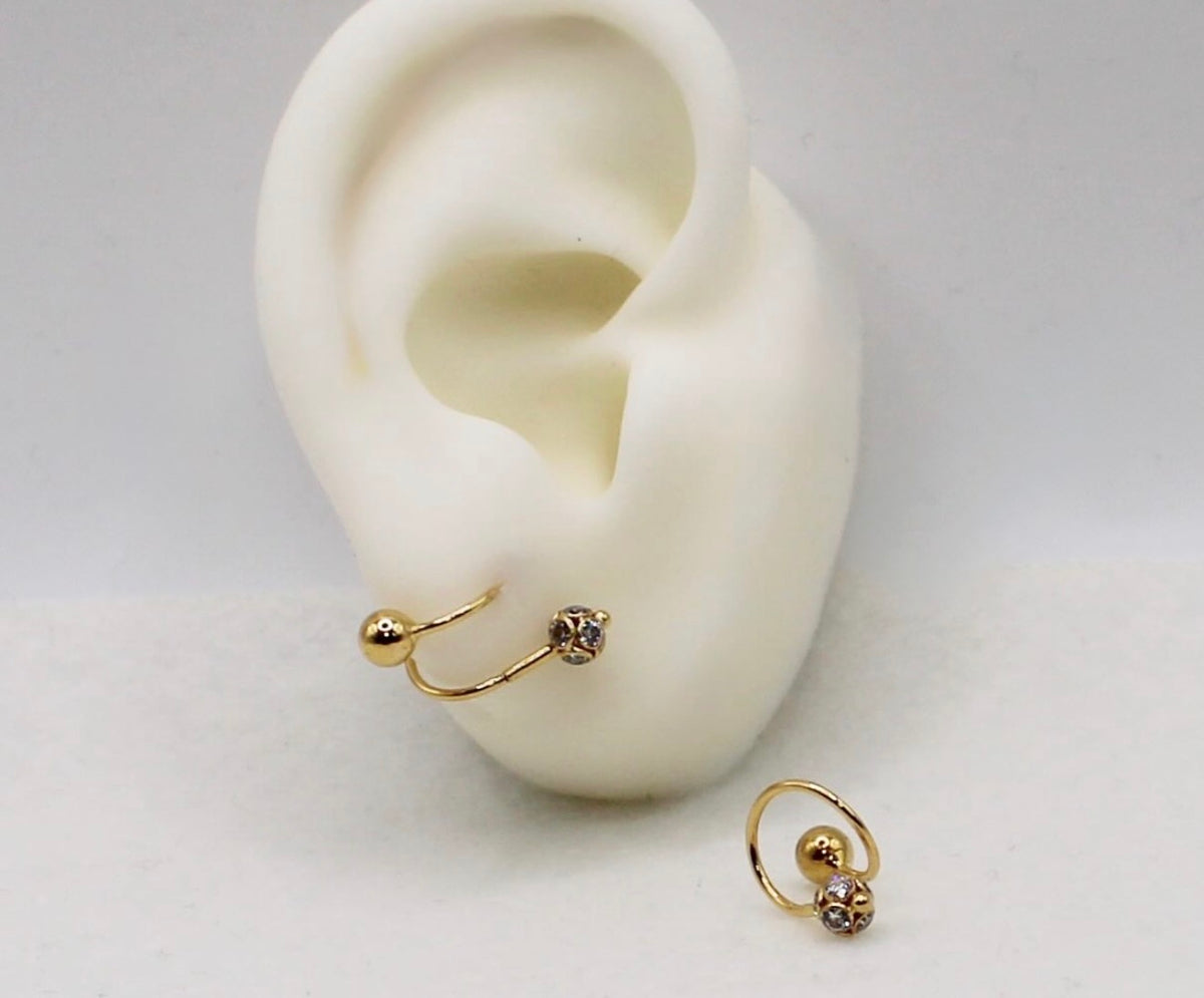 Spiral Ball Earrings | 18carat