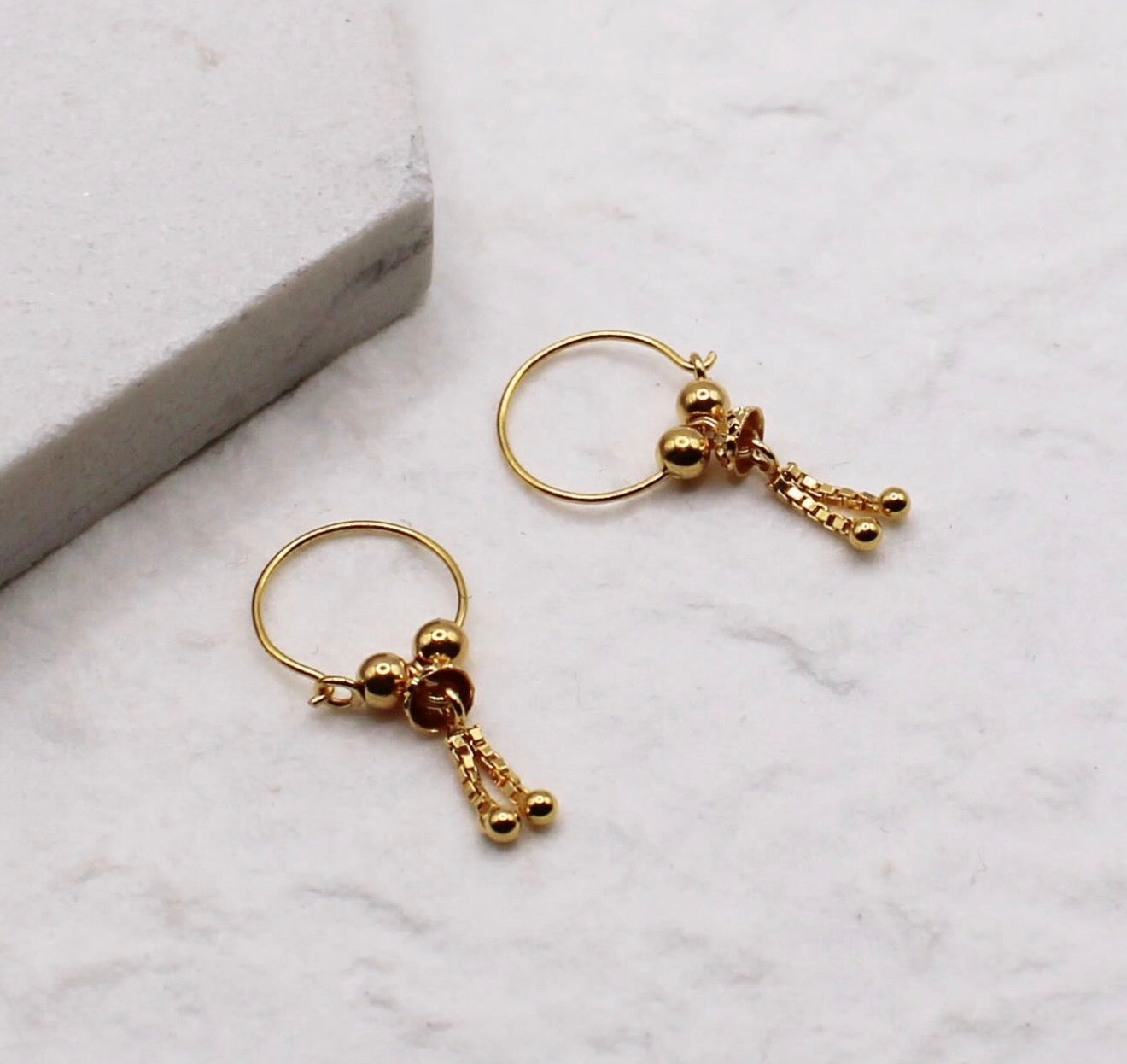Anaya Chain Hoops | 9mm