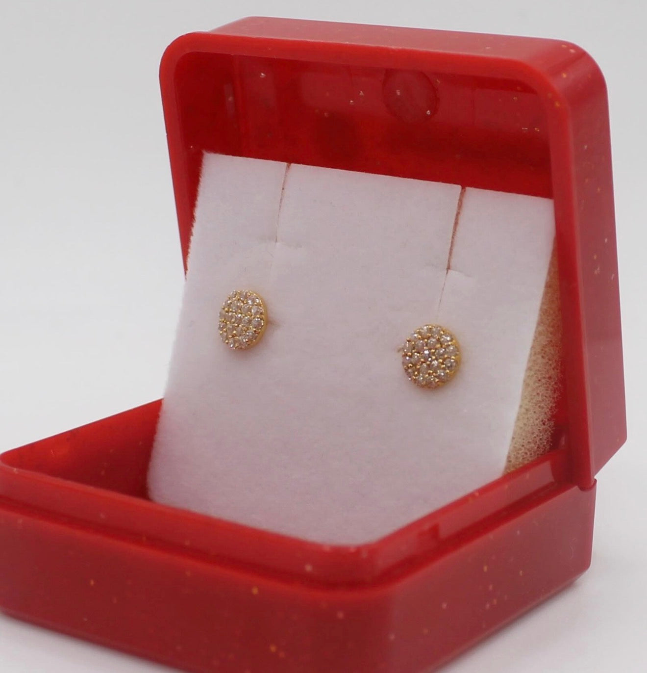 Sparkly Flat Studs | 18carat