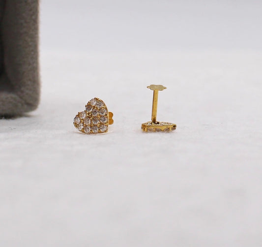 Sparkly Heart Studs