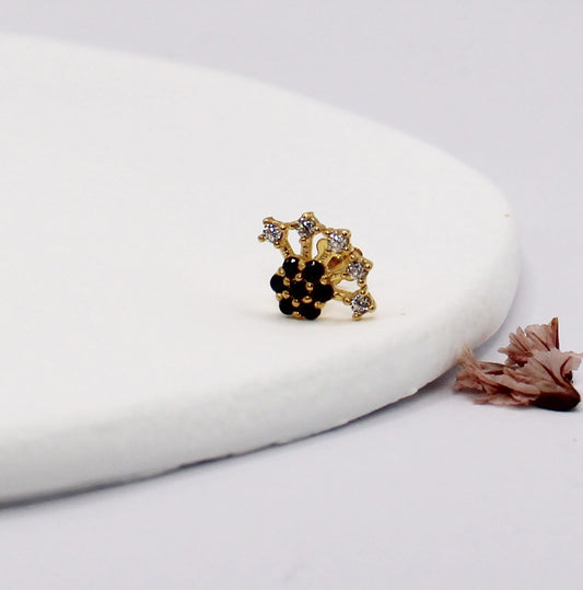 Black Crescent Stud