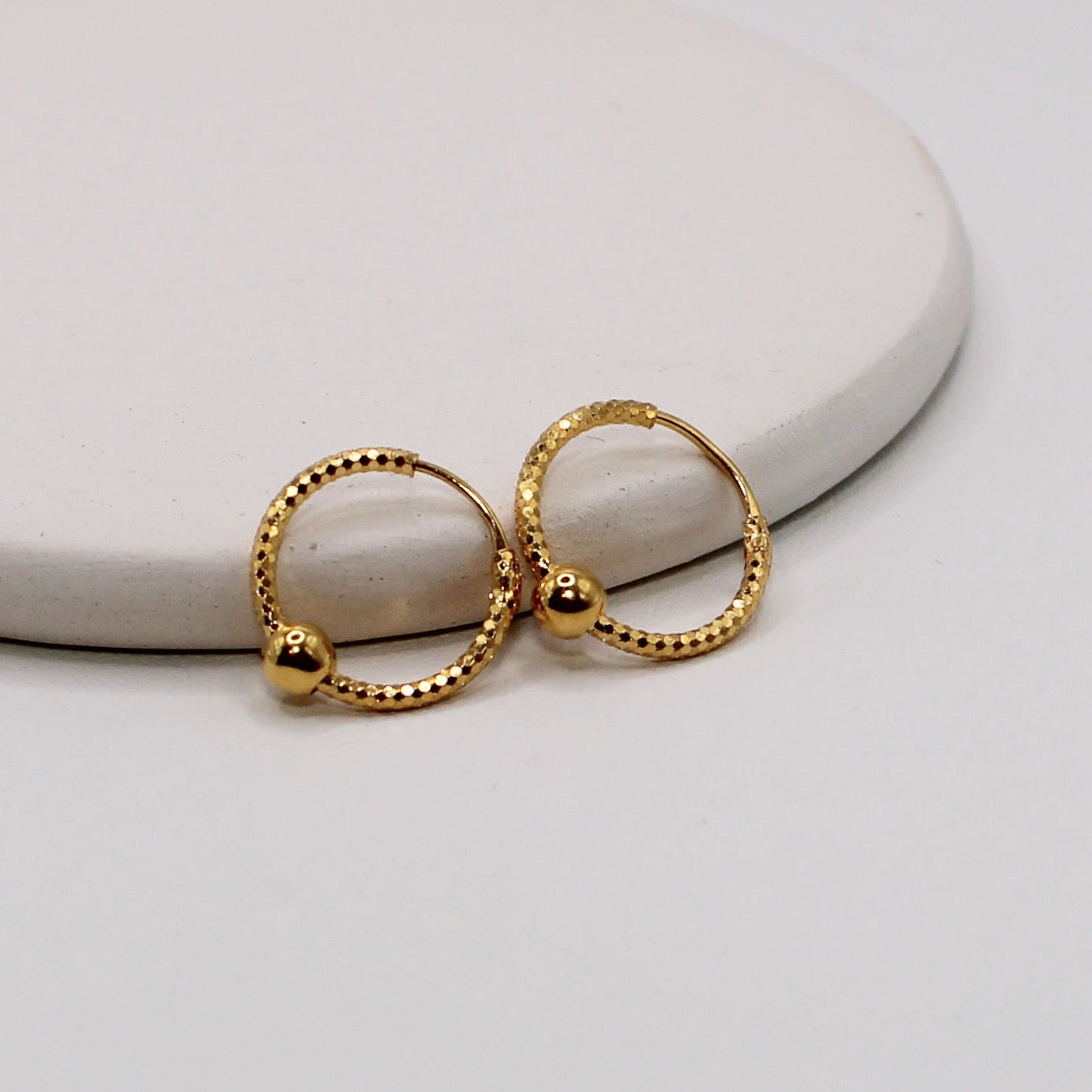 Small Plain Ball Hoops