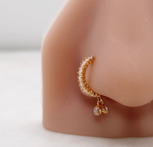 Cluster Dangly Hoop