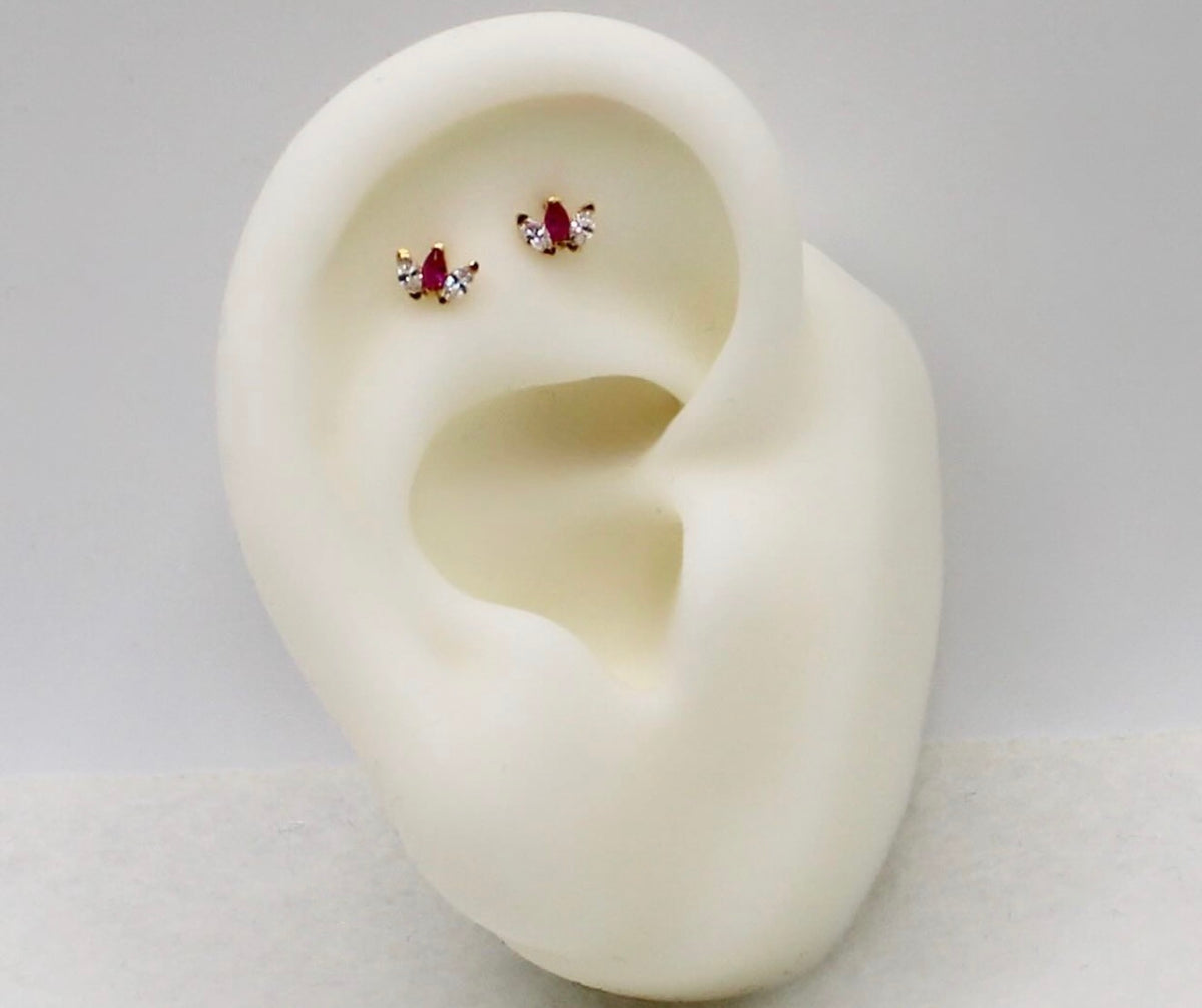 Pink Tulip Stud | 18carat