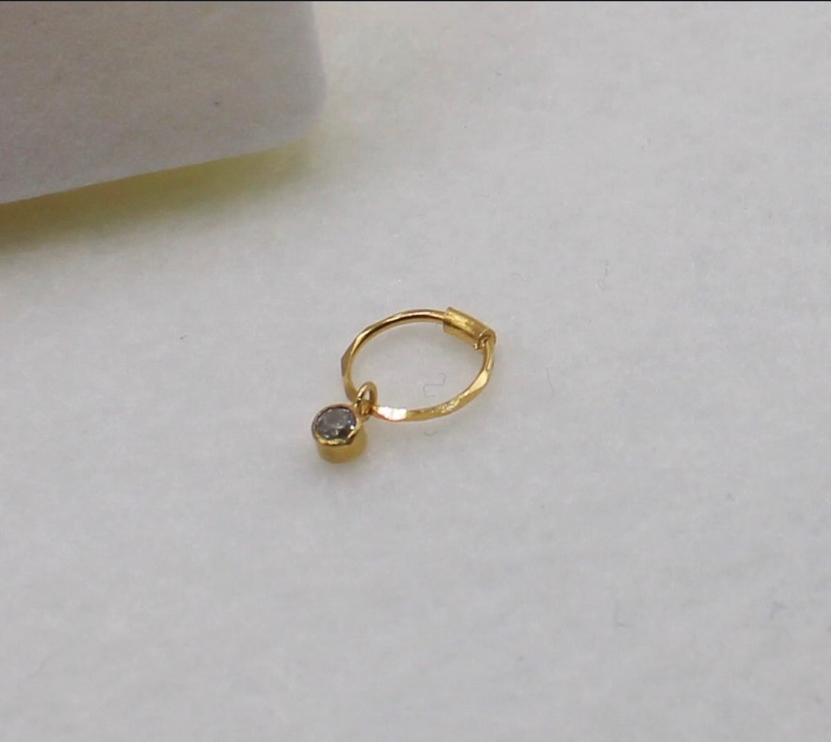 Dainty Drop Hoop | 7mm