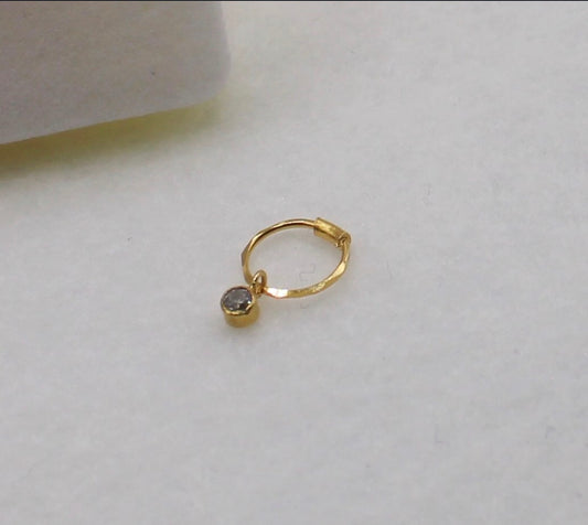 Dainty Drop Hoop | 7mm