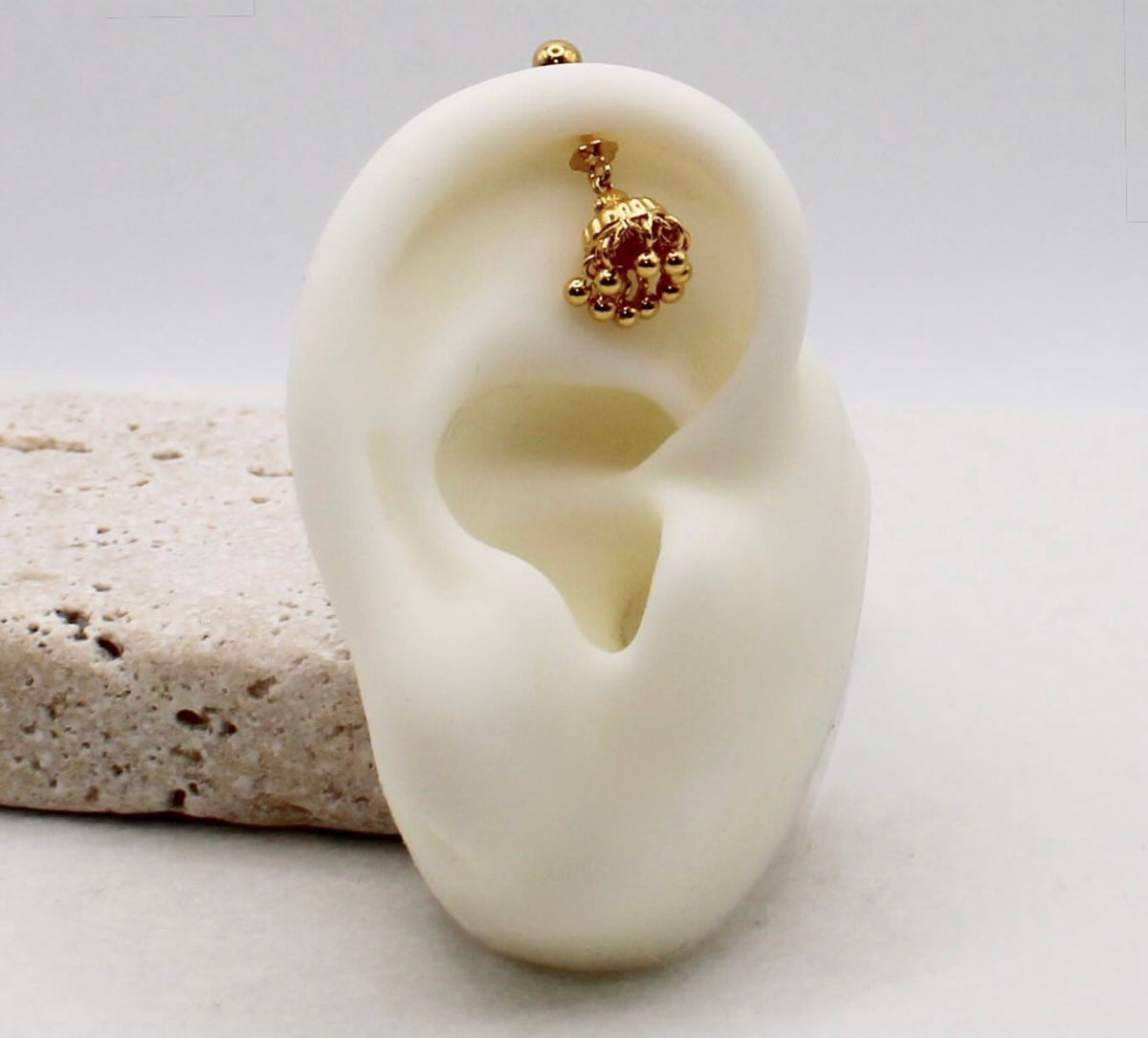 Vertical-Helix Jhumka Stud