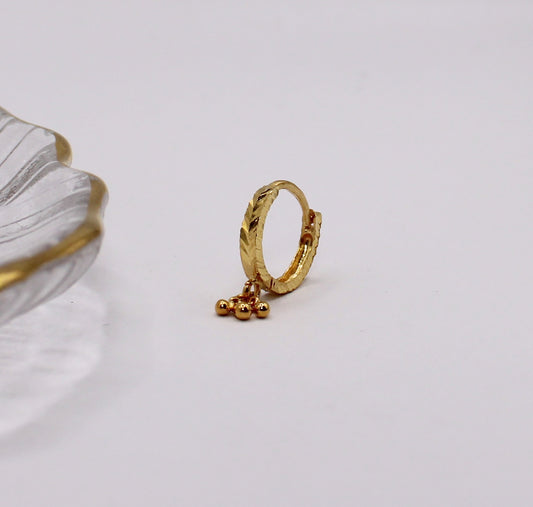 Dangly Leaf Detail Hoop | 8.8mm