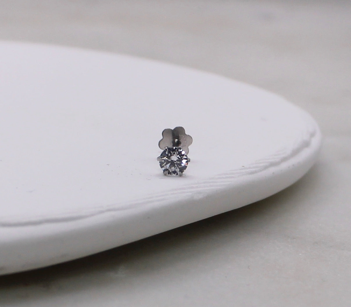 3mm Rhodium Stud