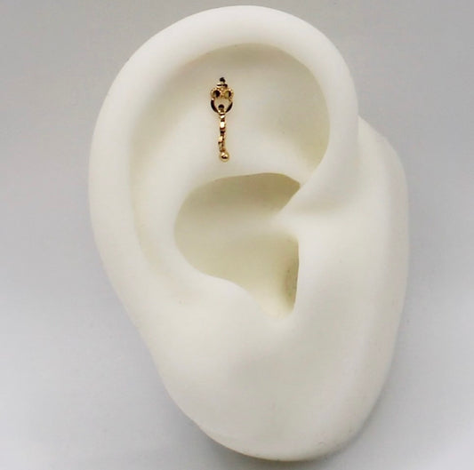 Dainty Chain Stud | 14carat