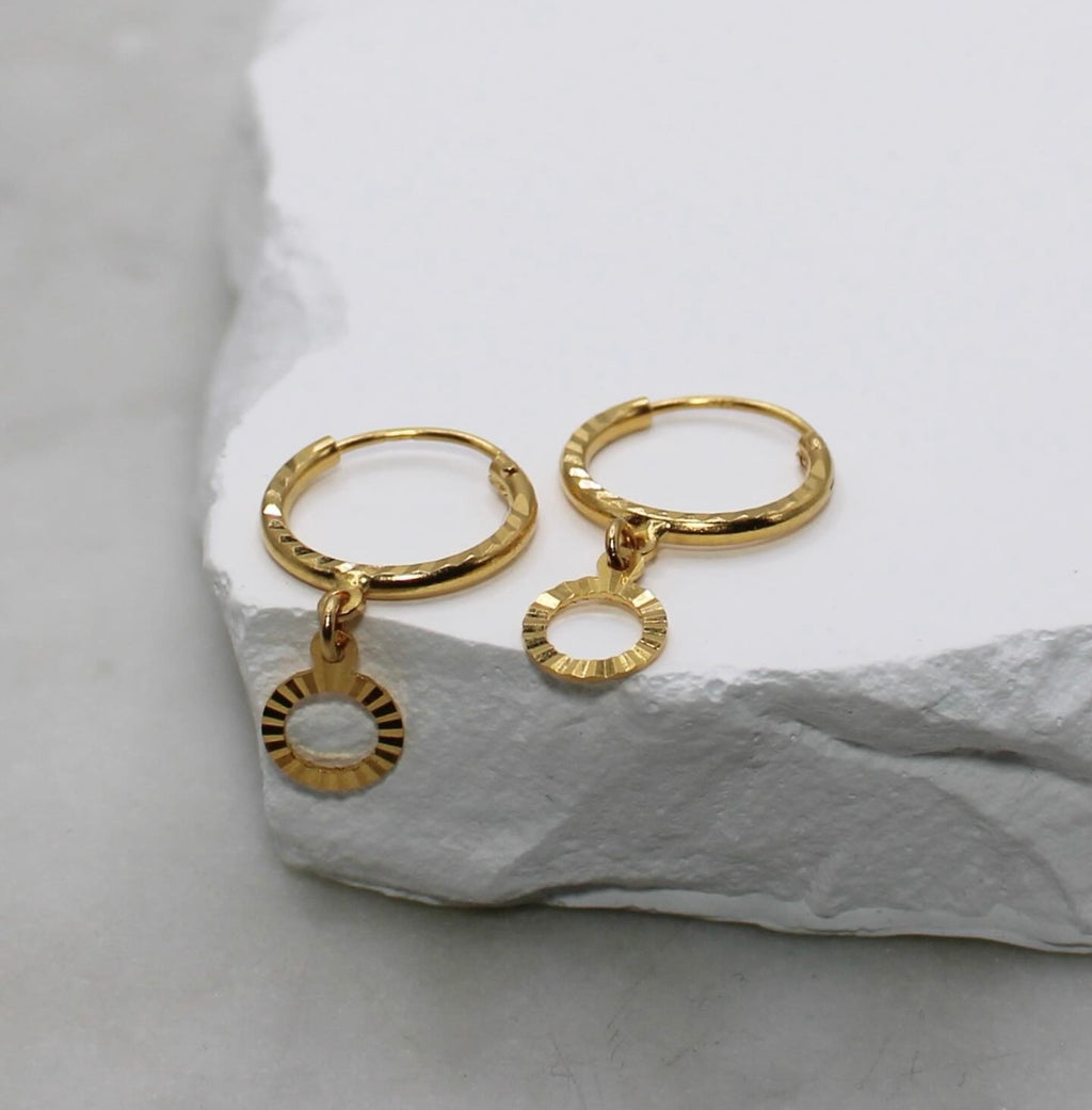 Simple Dangle Hoop Earrings