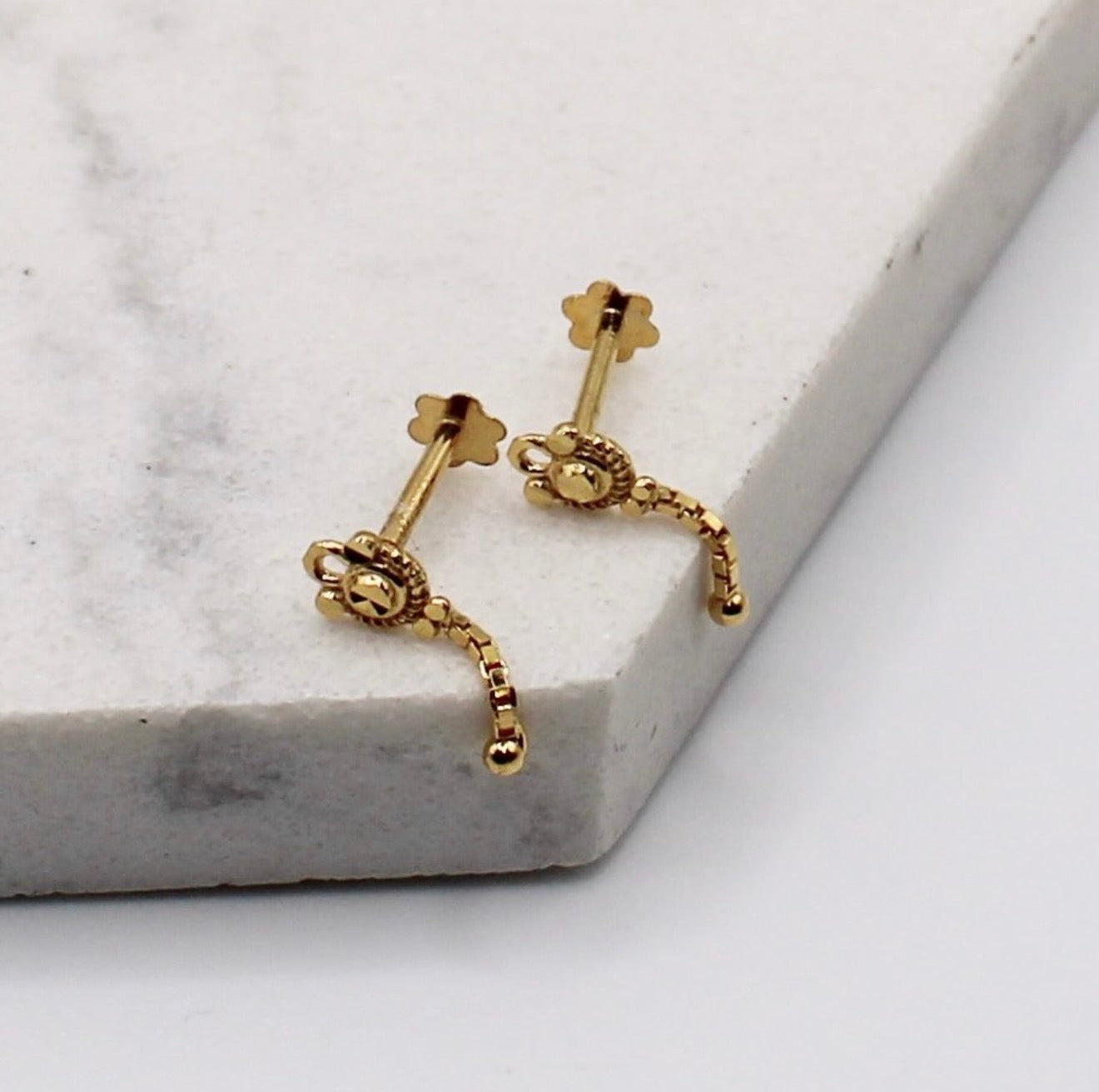 Super Dainty Chain Studs | 14carat
