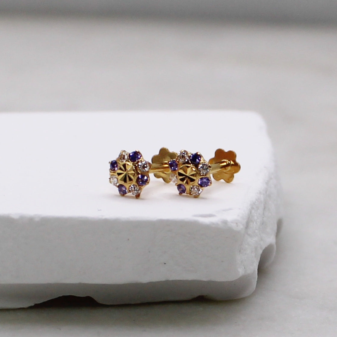 Lilac Flower Studs