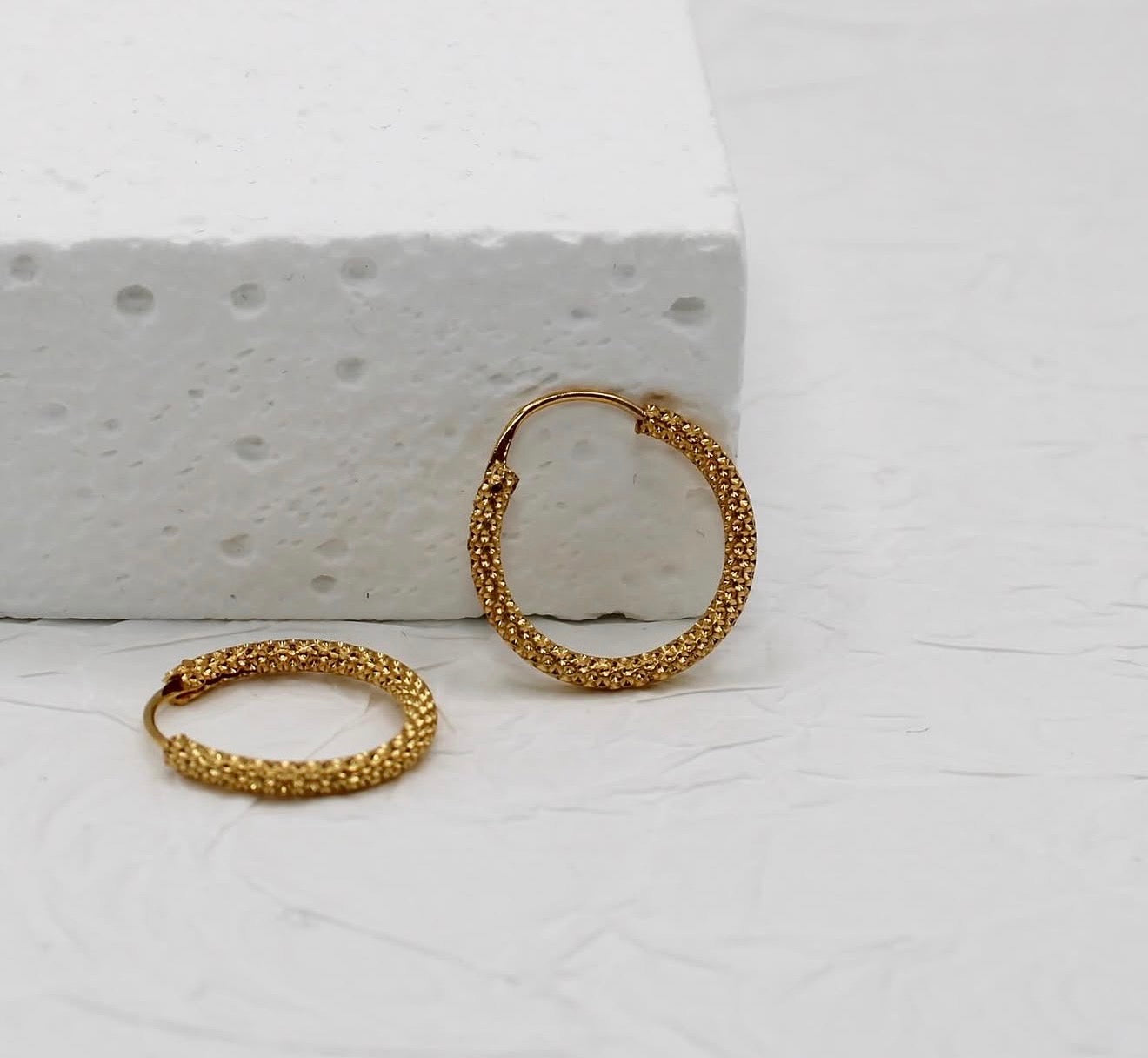 Dotted Detail Hoop Earrings