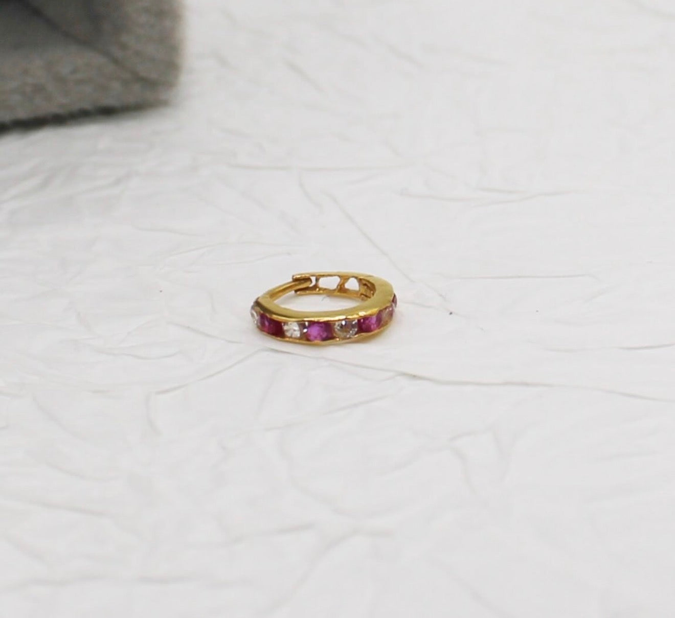 Pink Chanel Hoop | 6mm