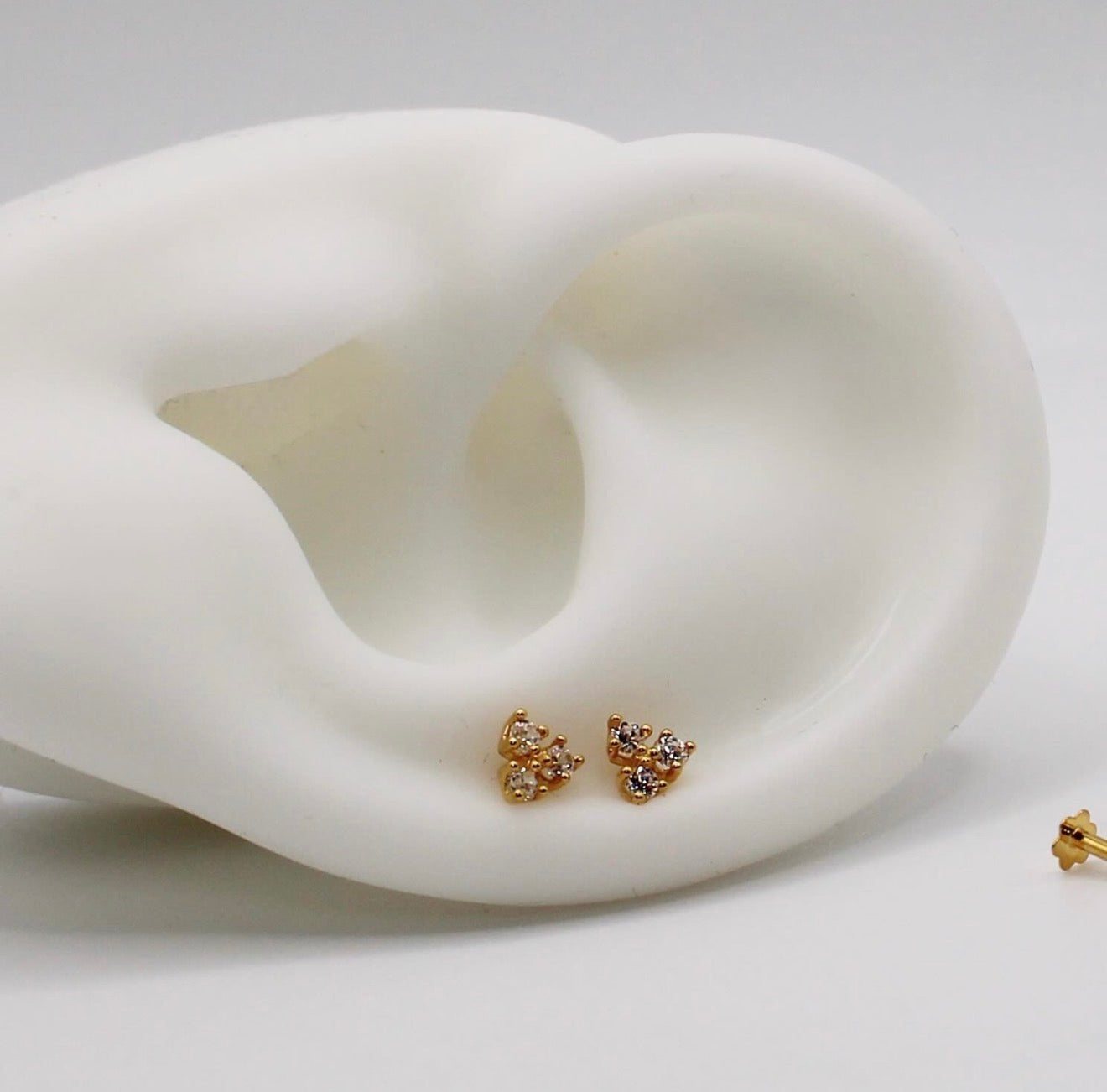 Triangular Diamanté Studs | pair