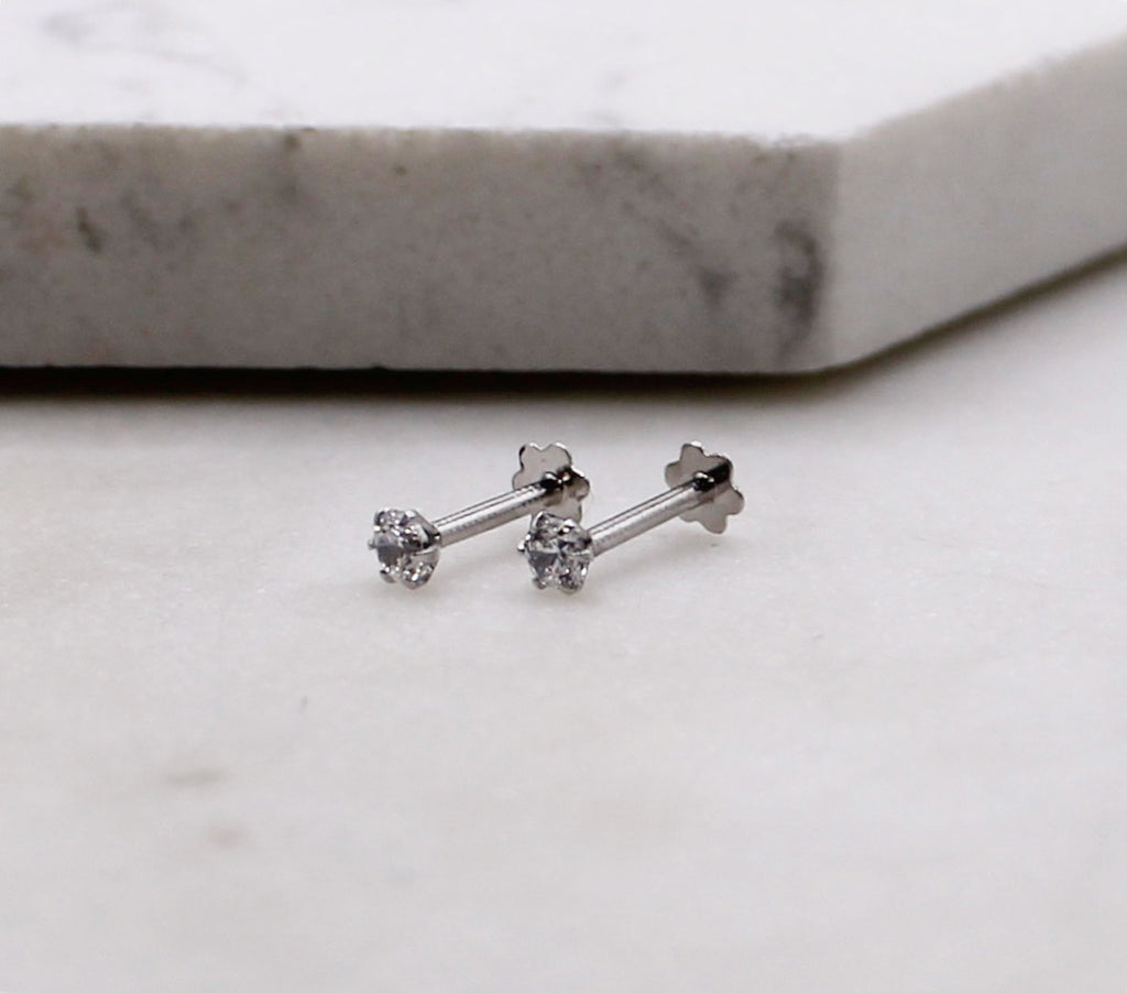 2mm Rhodium Studs