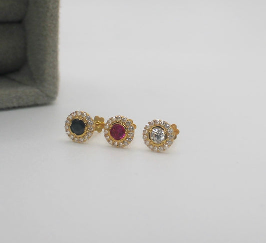 Sparkly Halo Studs