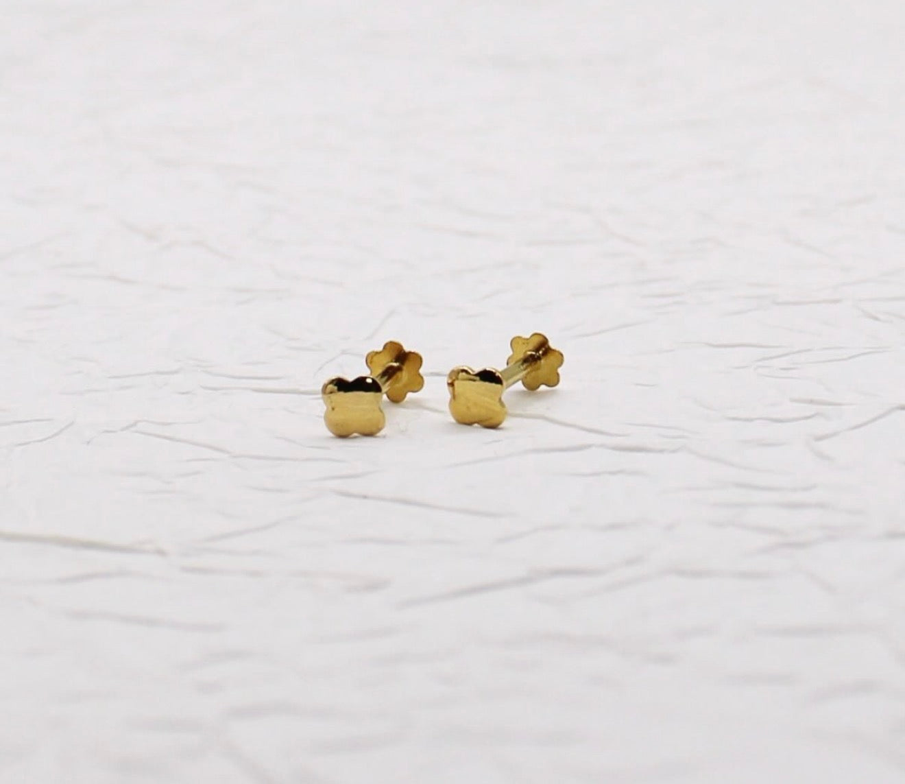 Tiny Clover Studs | 3mm
