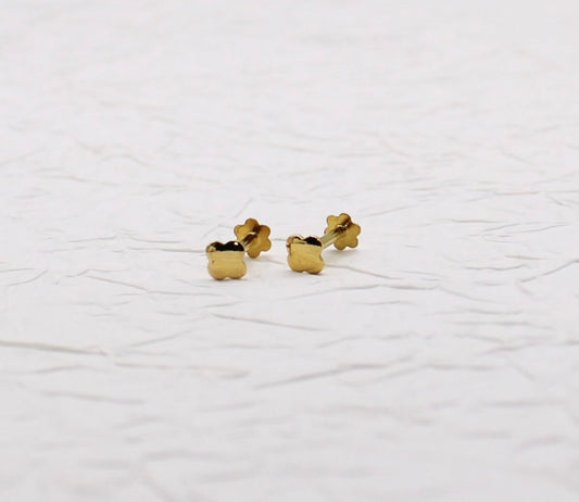Tiny Clover Studs | 3mm