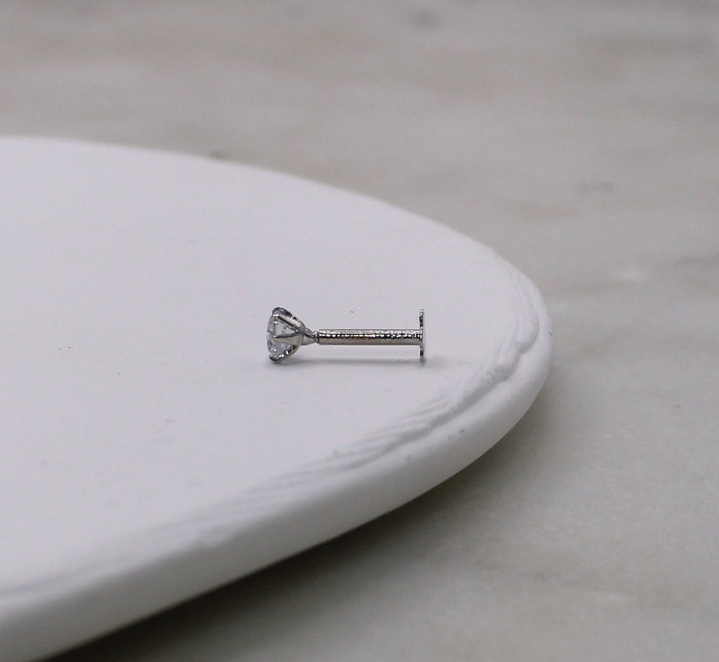 Rhodium Stud | 2.5mm