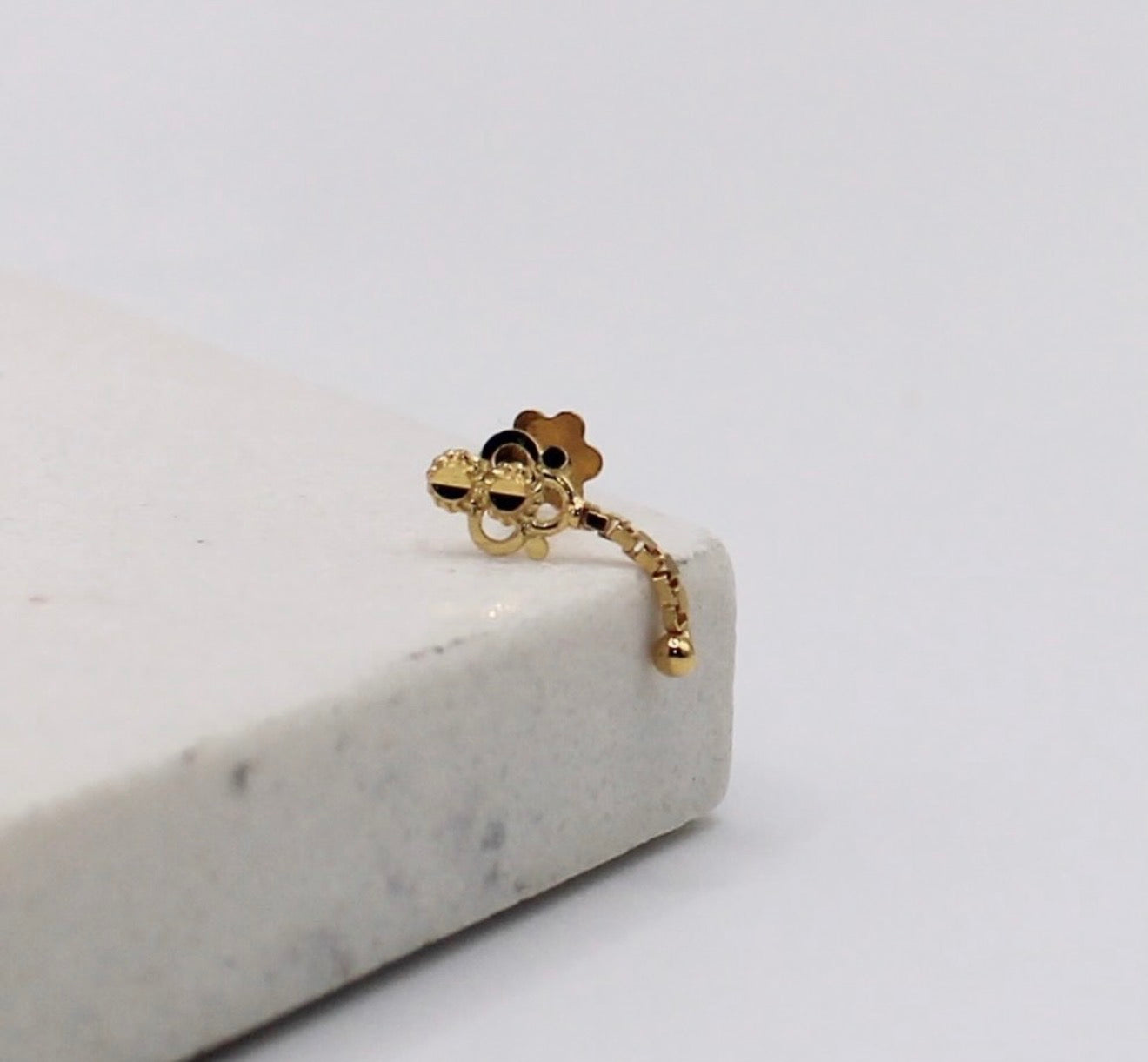 Dainty Chain Stud | 14carat