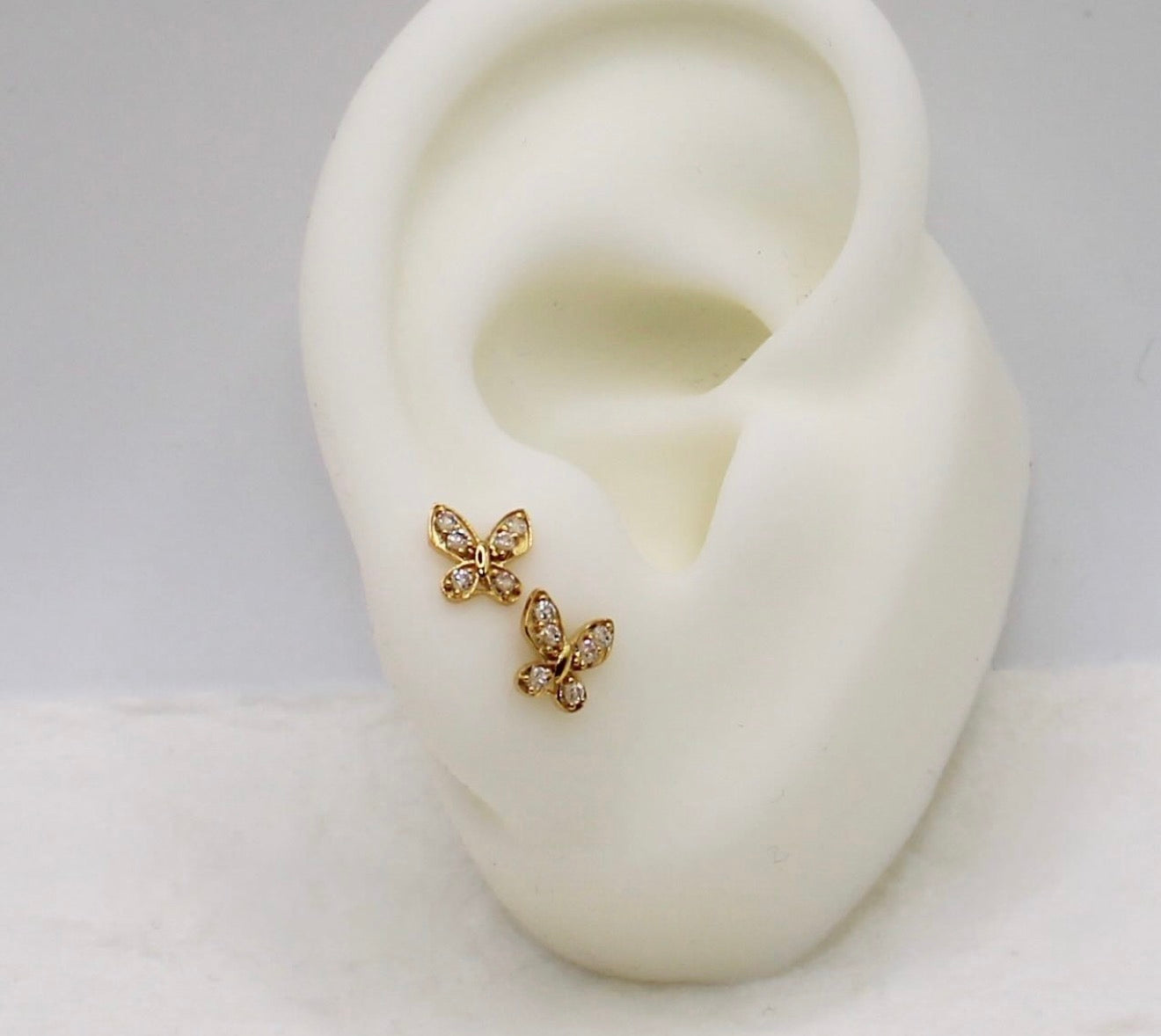Diamanté Butterfly Studs